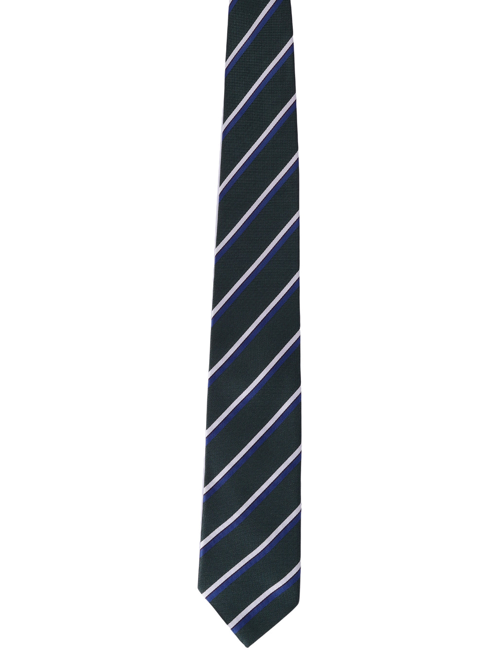 Alvaro Castagnino Men Green & Blue Woven Striped Skinny Tie