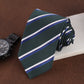 Alvaro Castagnino Men Green & Blue Woven Striped Skinny Tie