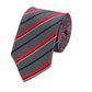 Alvaro Castagnino Men Grey & Maroon Woven Striped Skinny Tie