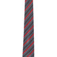 Alvaro Castagnino Men Grey & Maroon Woven Striped Skinny Tie