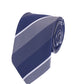 Alvaro Castagnino Men Blue & Grey Woven Striped Skinny Tie