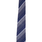Alvaro Castagnino Men Blue & Grey Woven Striped Skinny Tie