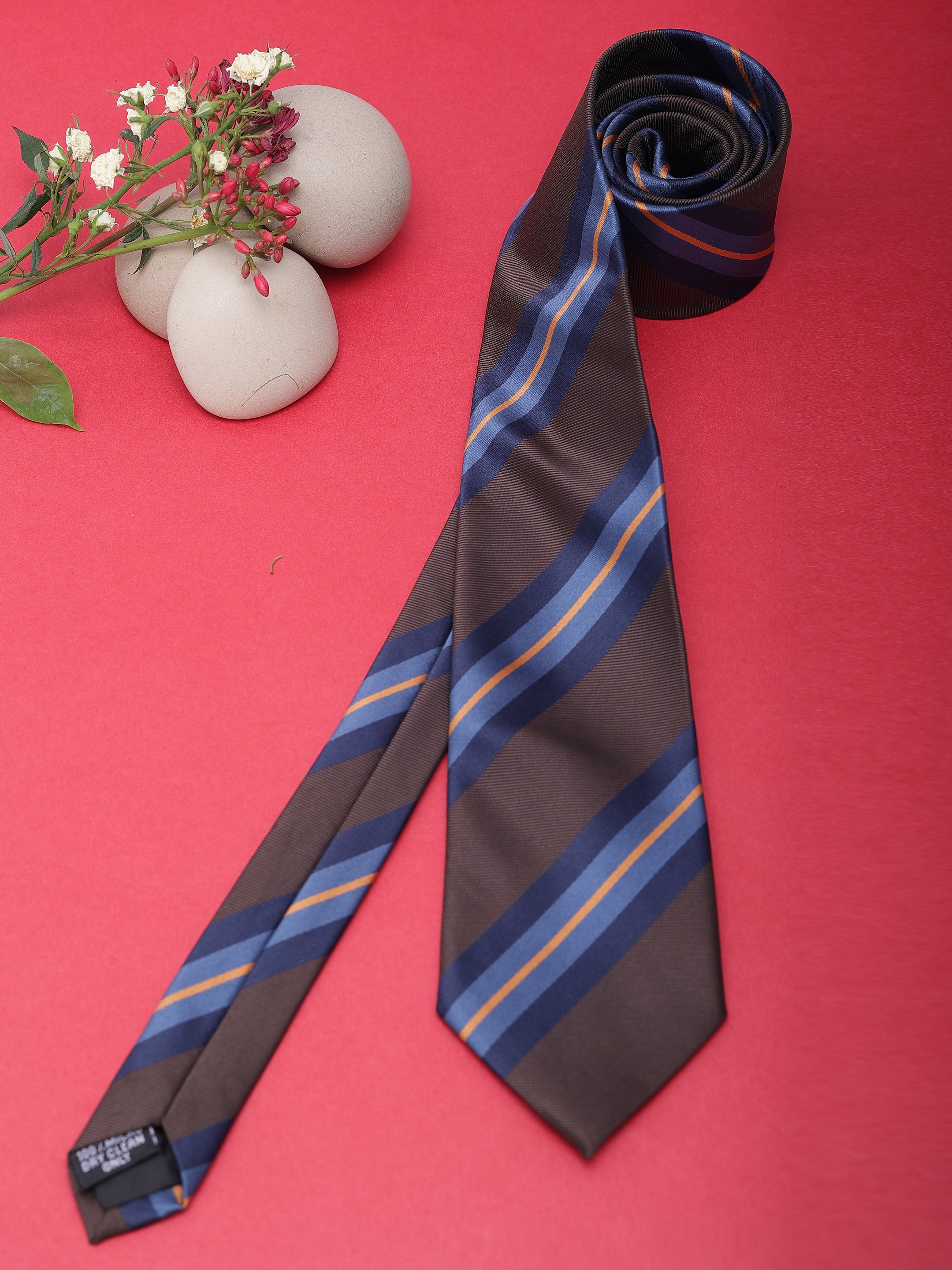 Alvaro Castagnino Men Striped Classic Formal Skinny Tie