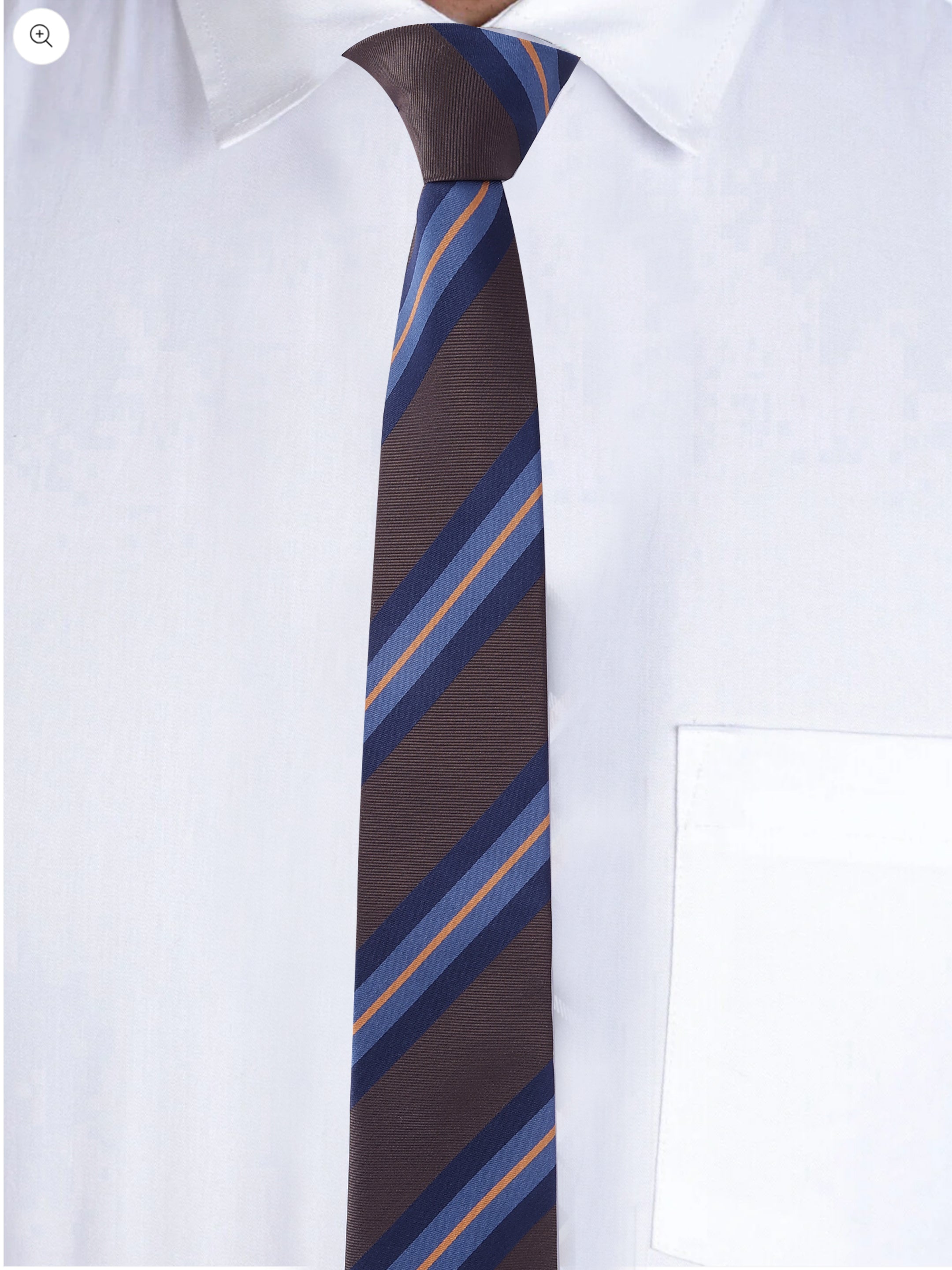 Alvaro Castagnino Men Striped Classic Formal Skinny Tie