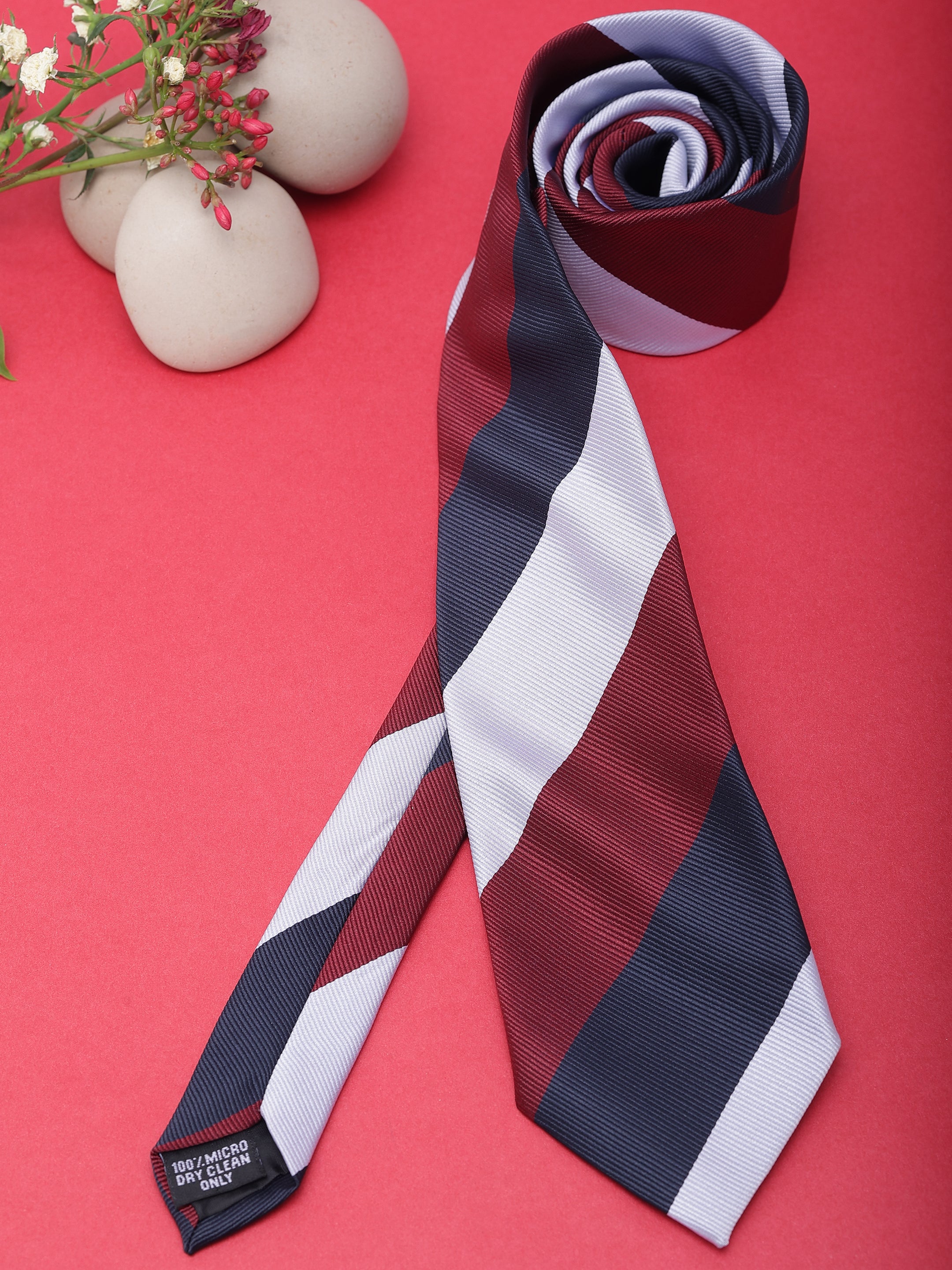 Alvaro Castagnino Men Striped Classic Formal Skinny Tie