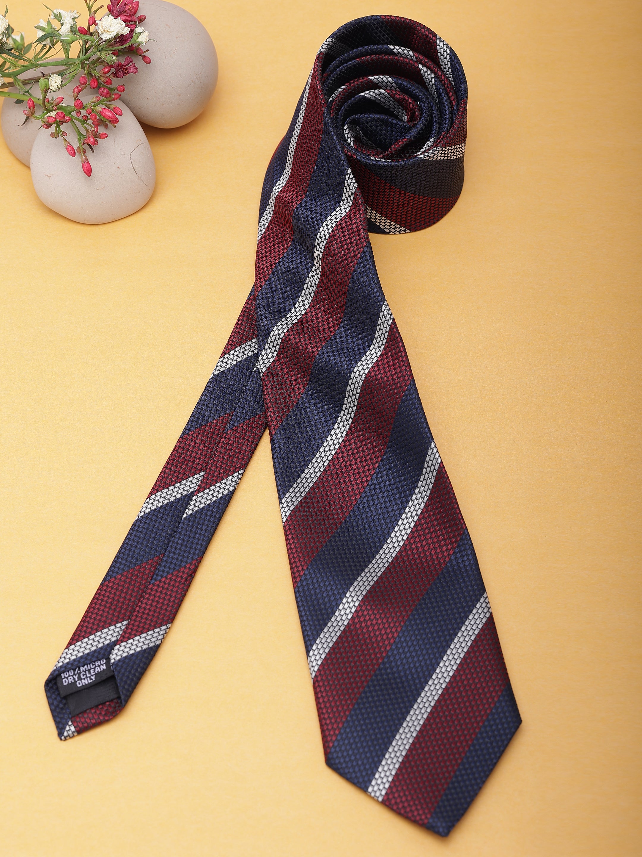 Alvaro Castagnino Men Striped Classic Formal Skinny Tie