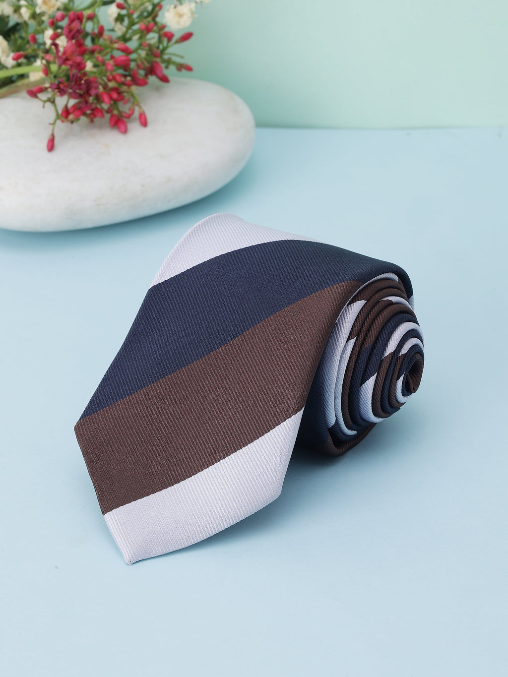 Alvaro Castagnino Men Striped Classic Formal Skinny Tie