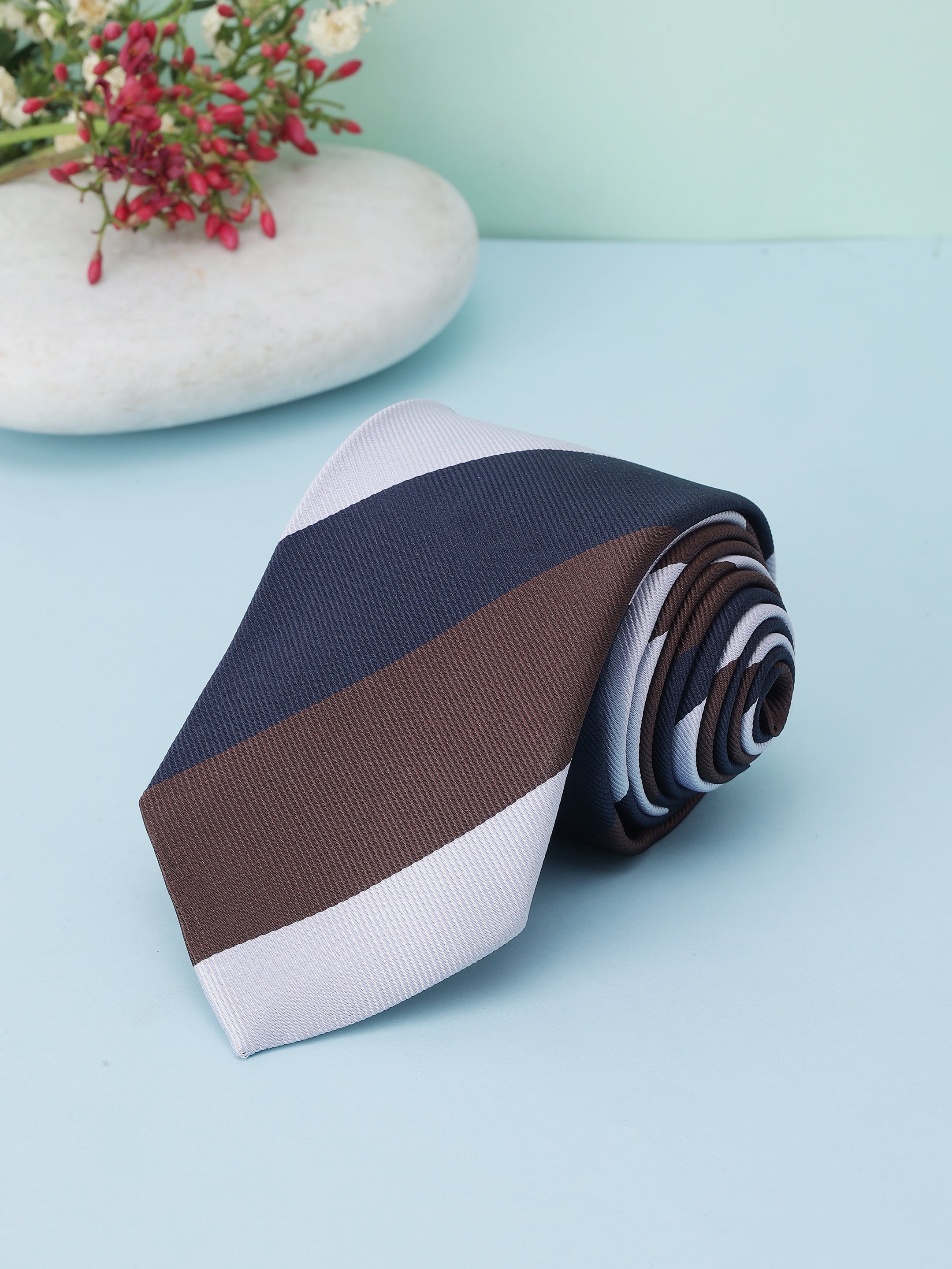 Alvaro Castagnino Men Striped Classic Formal Skinny Tie