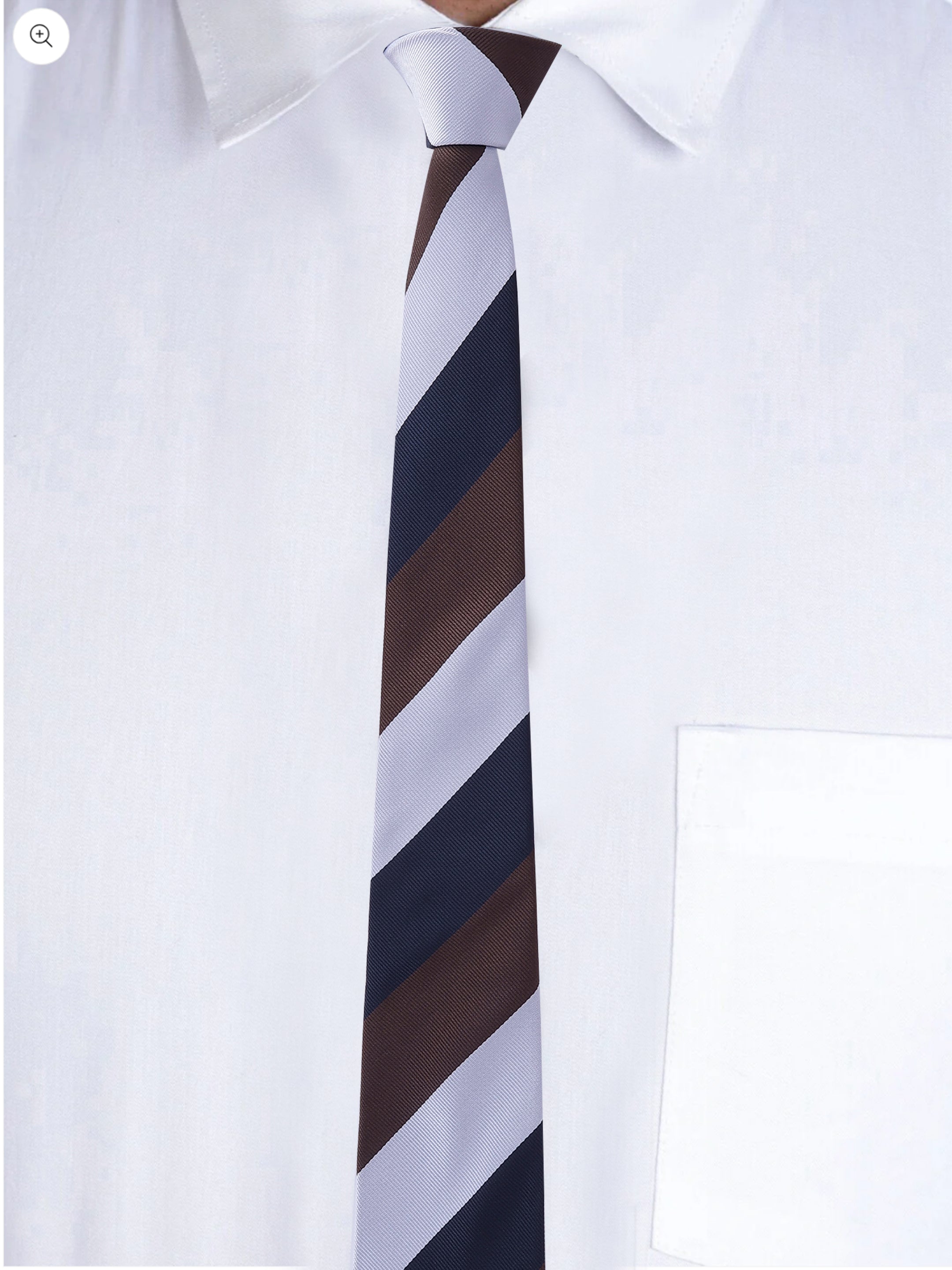 Alvaro Castagnino Men Striped Classic Formal Skinny Tie