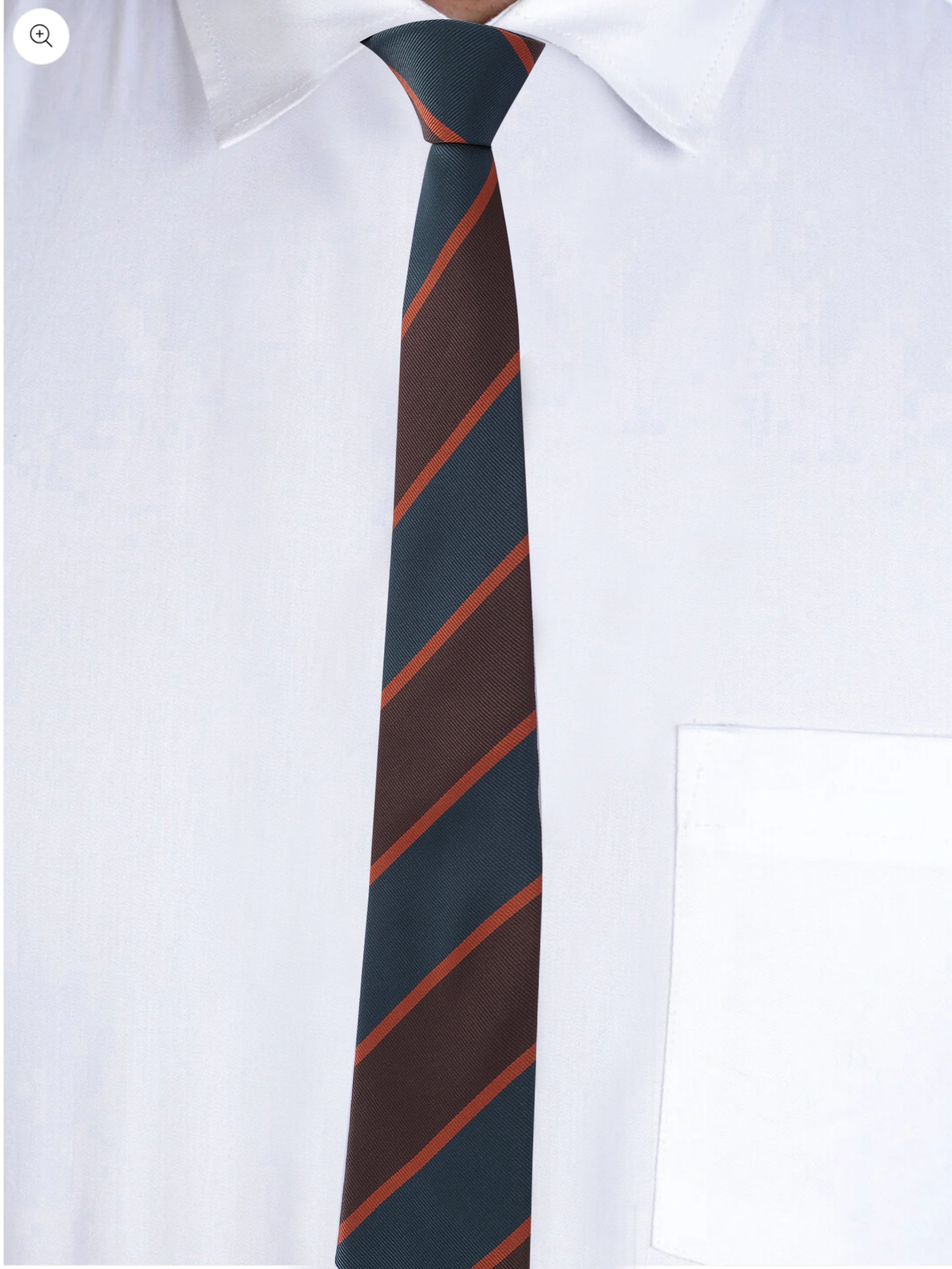Striped Brown Necktie