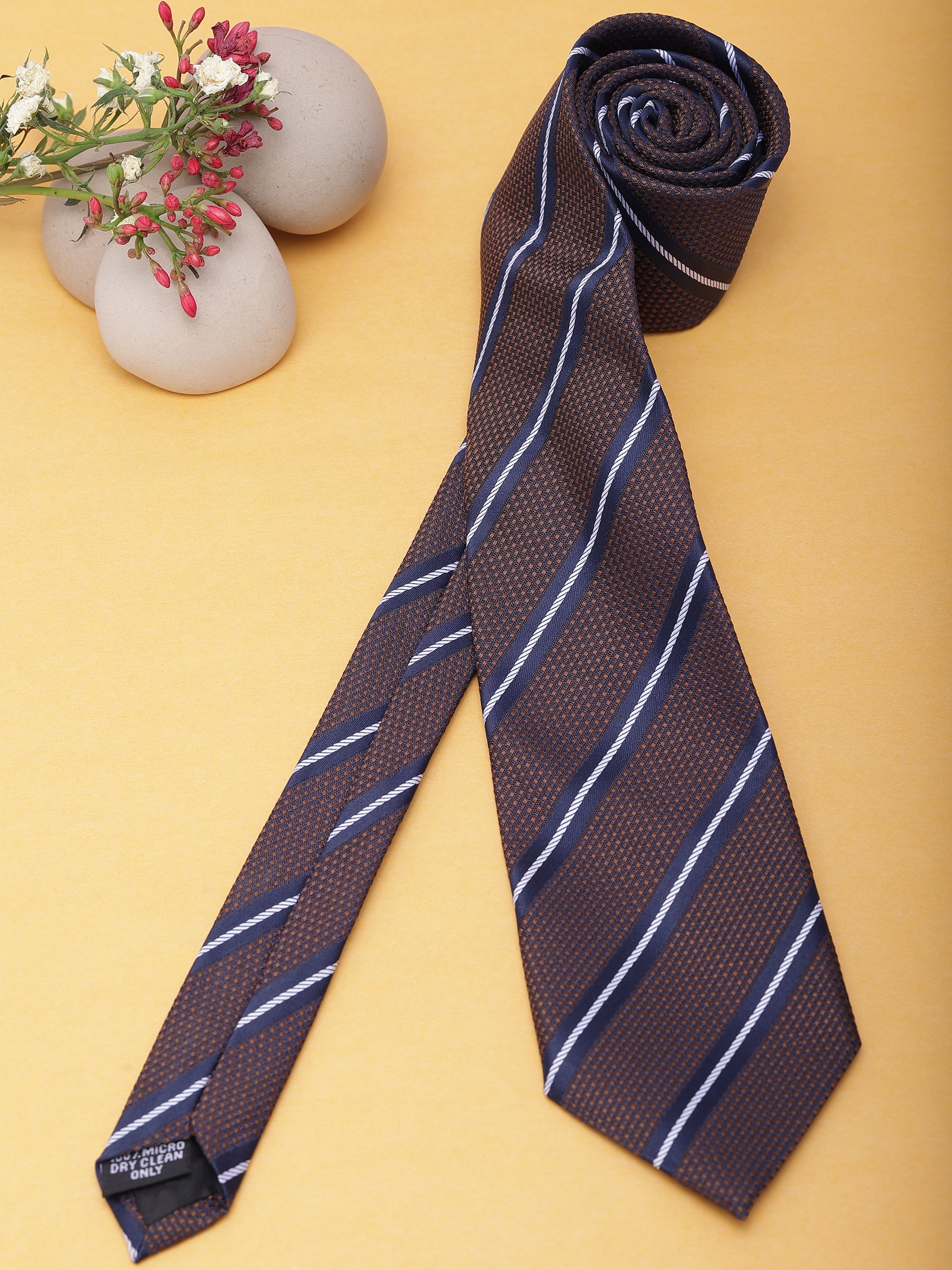 Alvaro Castagnino Men Striped Classic Formal Skinny Tie