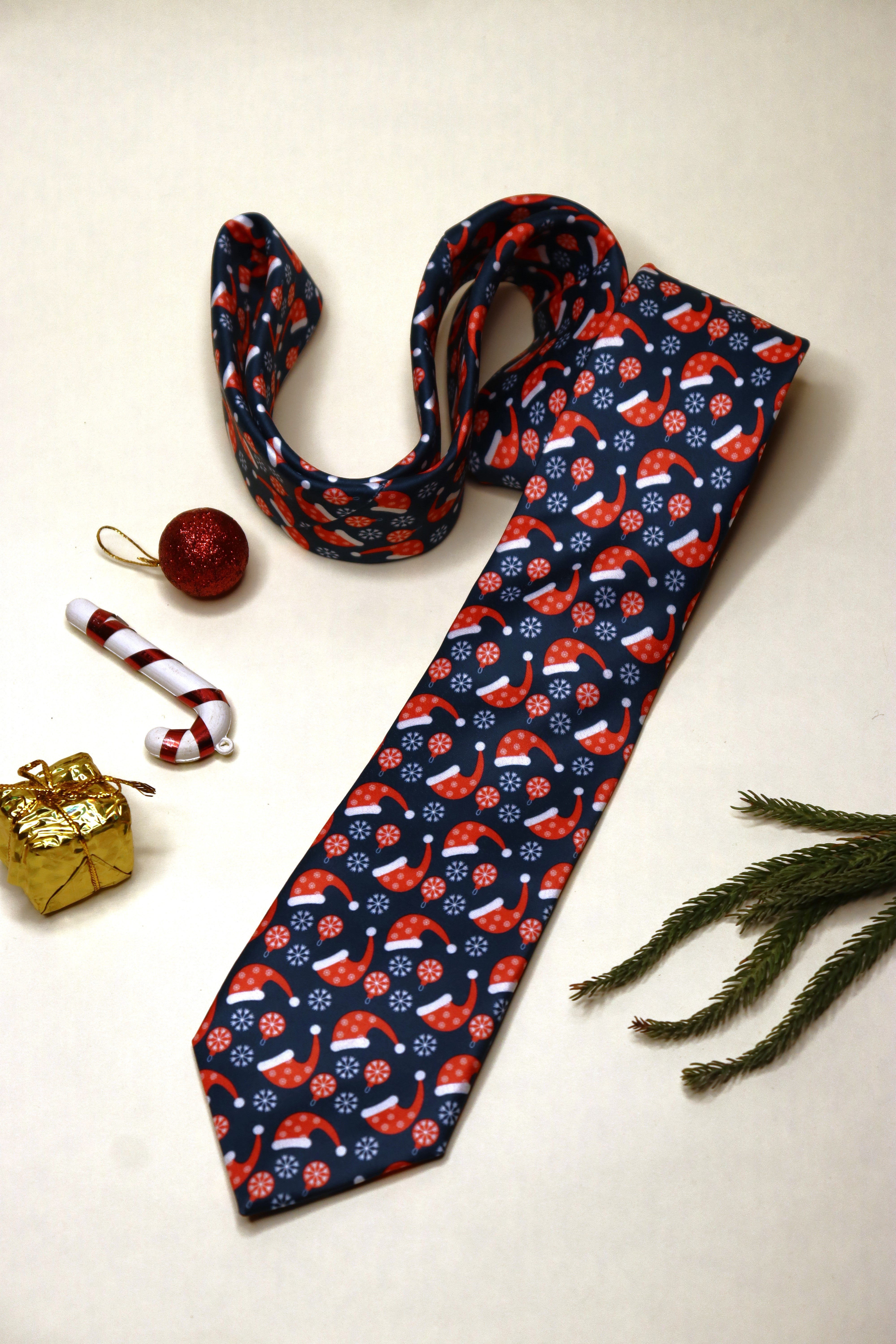 Christmas Santa Blue Necktie