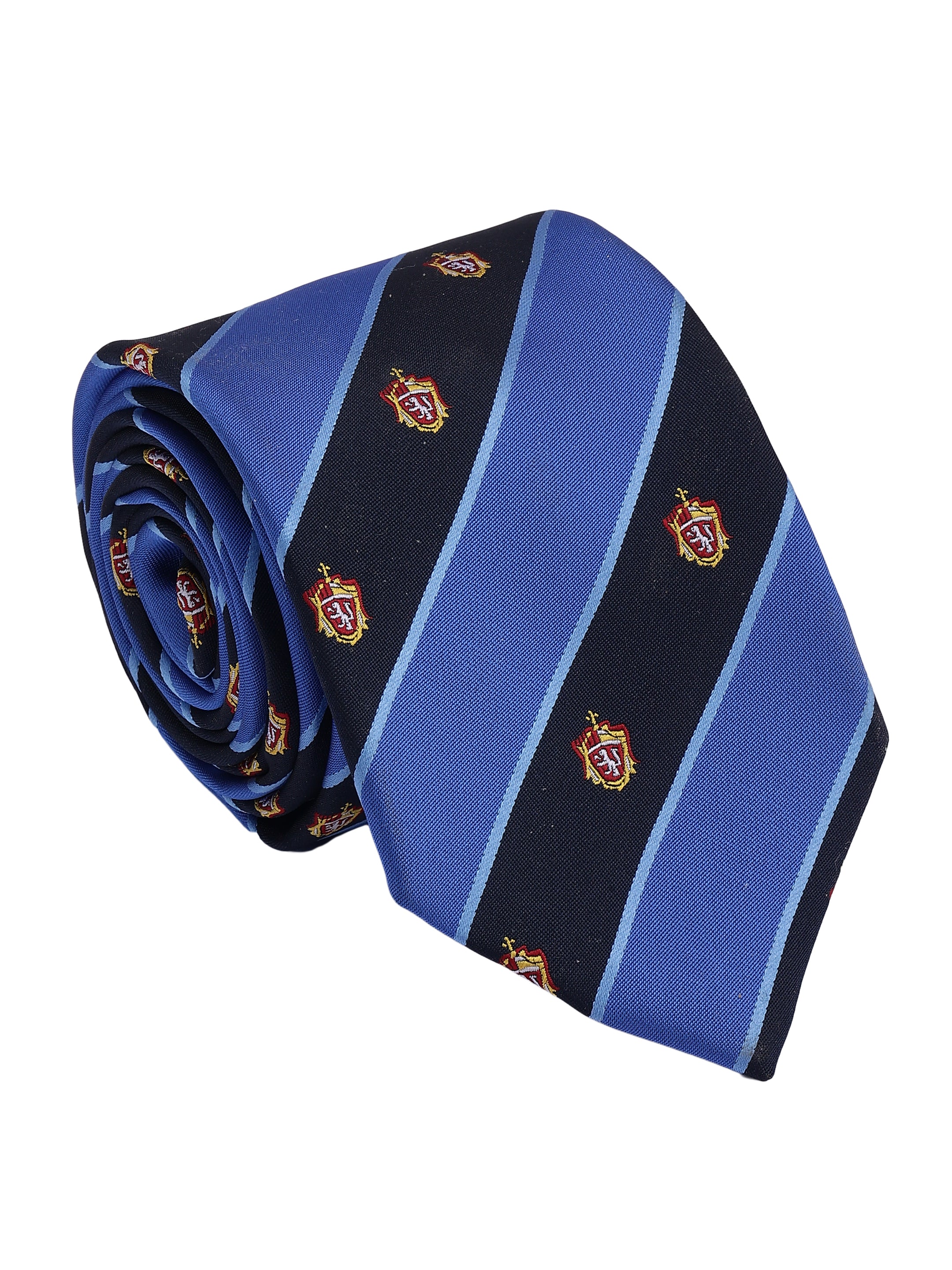 Blue Striped Woven Formal Necktie