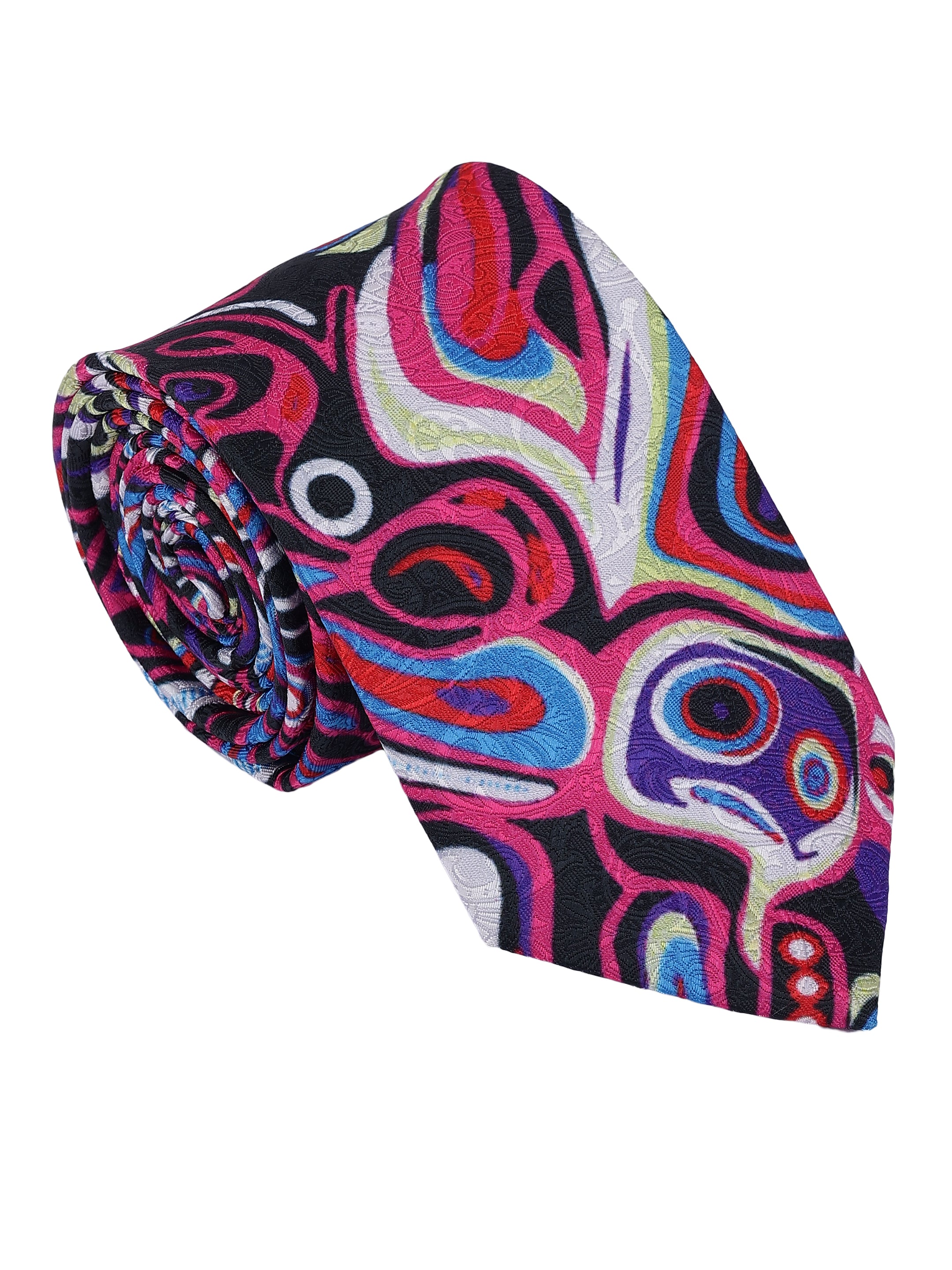 Multicolour Abstract Printed Tie for Men