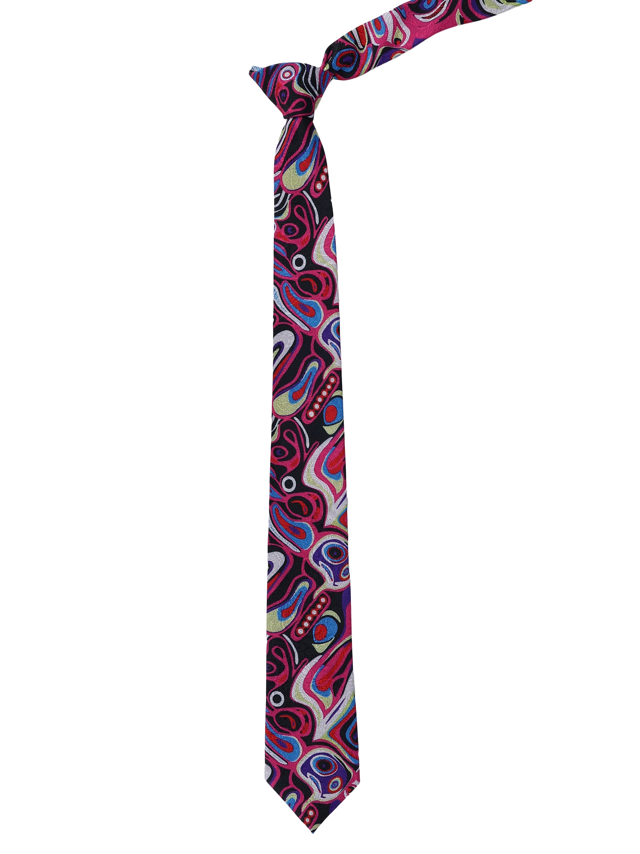 Multicolour Abstract Printed Tie for Men