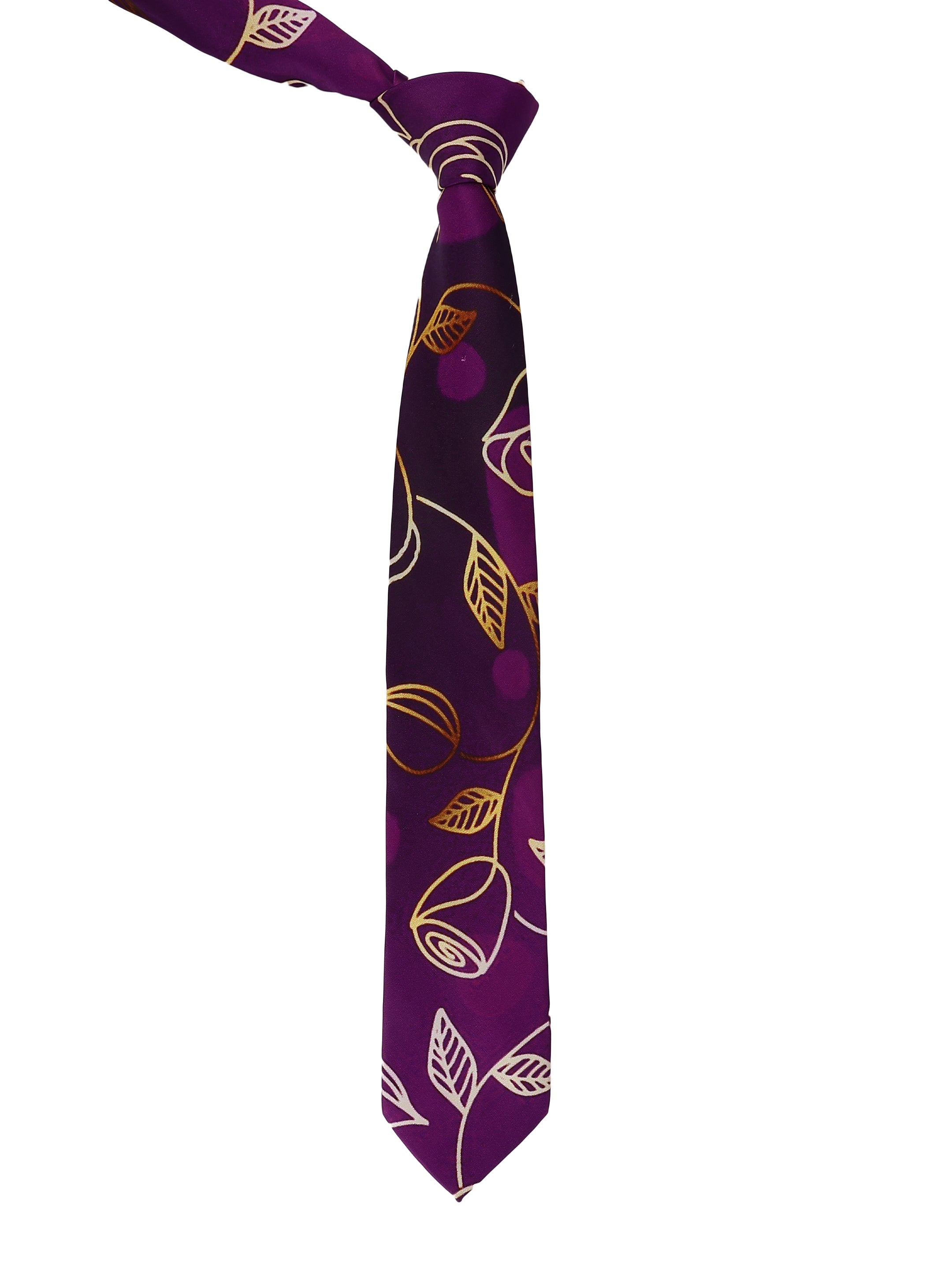 Purple Leaf Printed necktie for Men