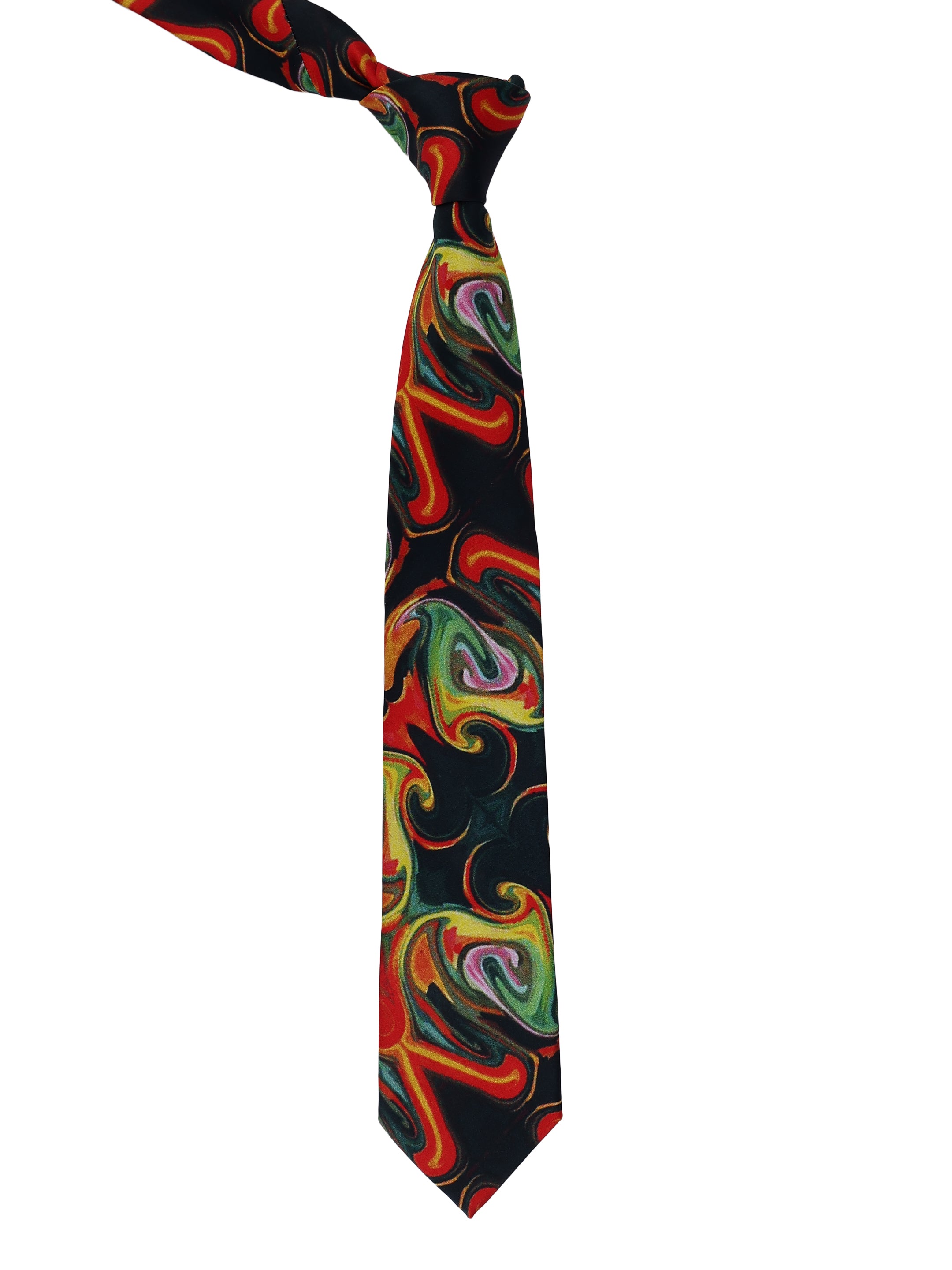 Multicolor Abstract Printed Necktie for Men