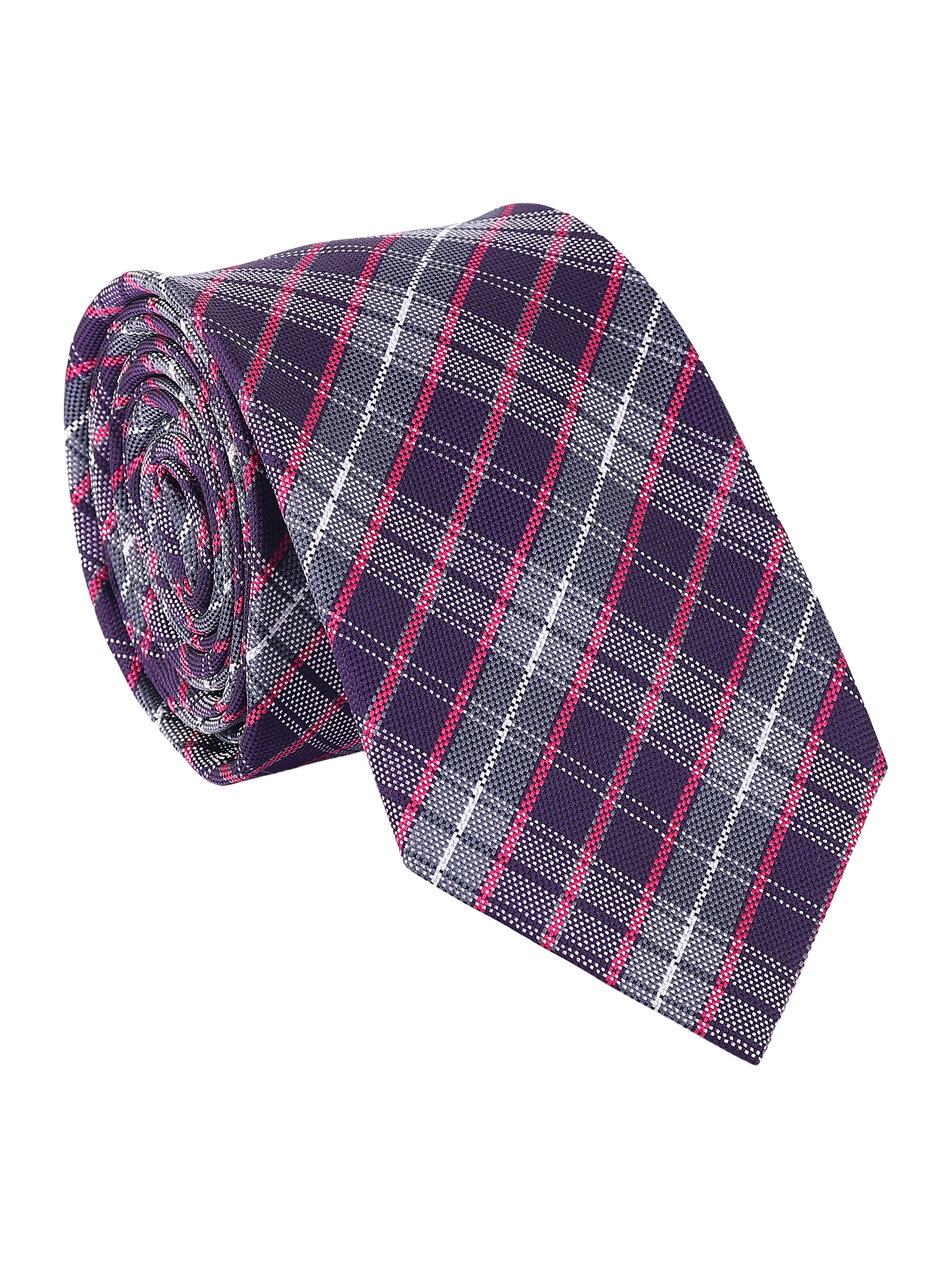 Purple & Pink check Necktie