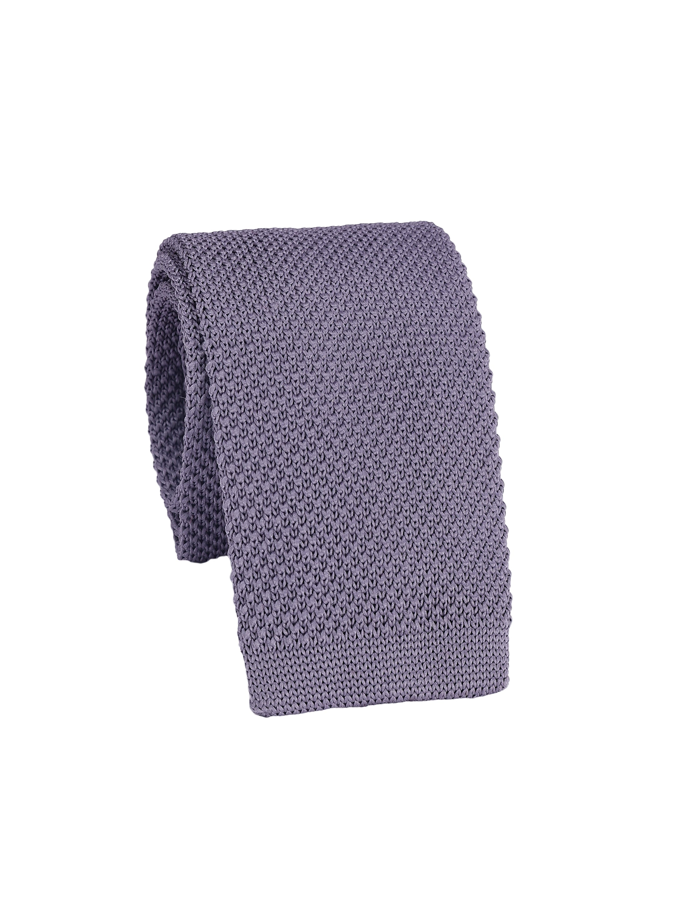 Solid Grey Knitted Necktie