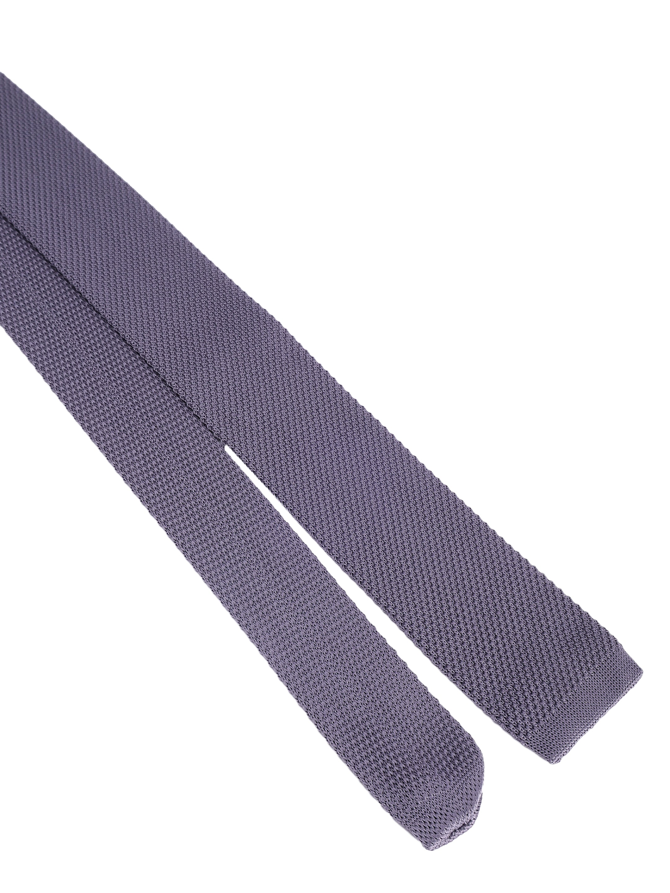 Solid Grey Knitted Necktie