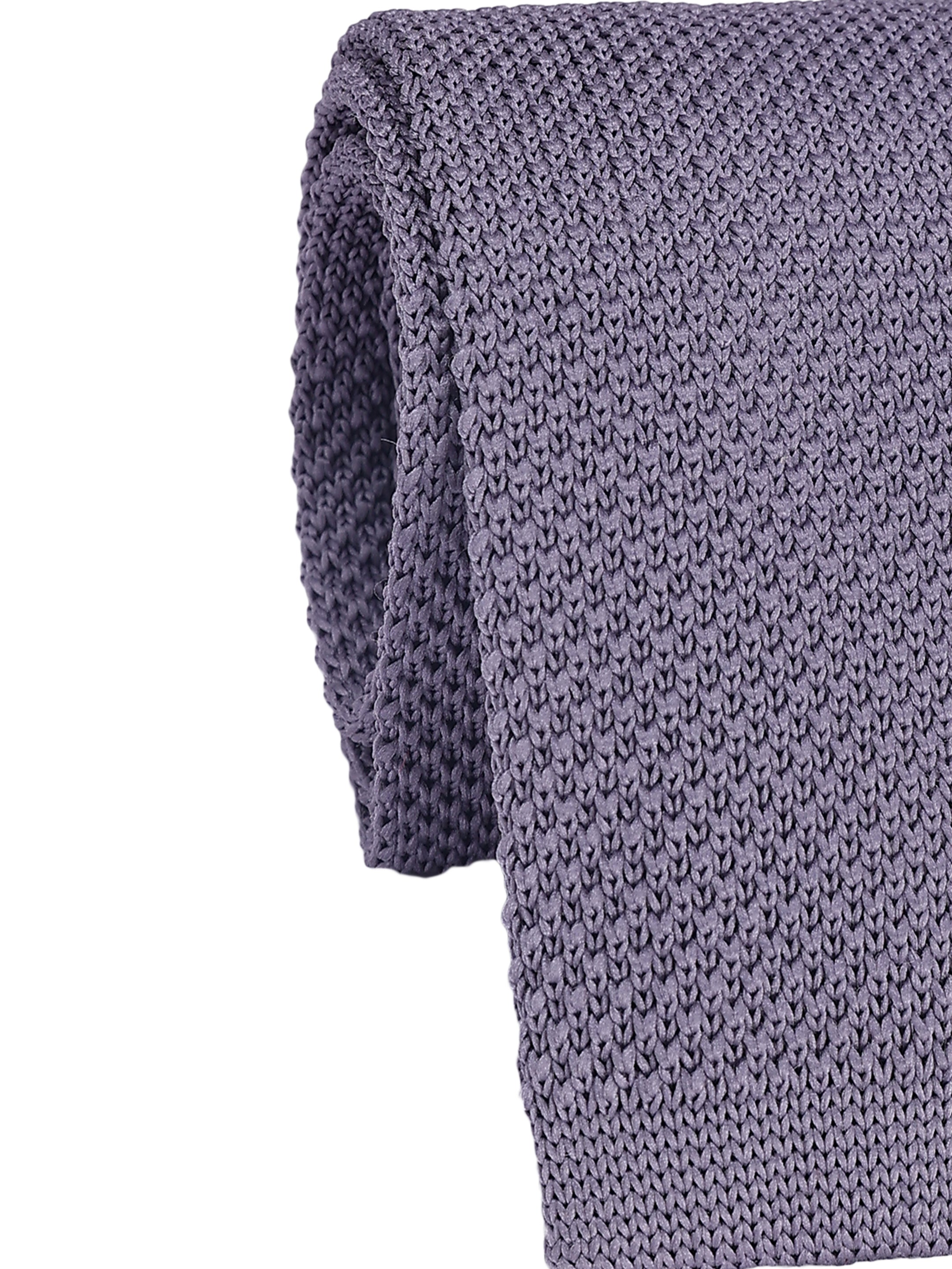 Solid Grey Knitted Necktie
