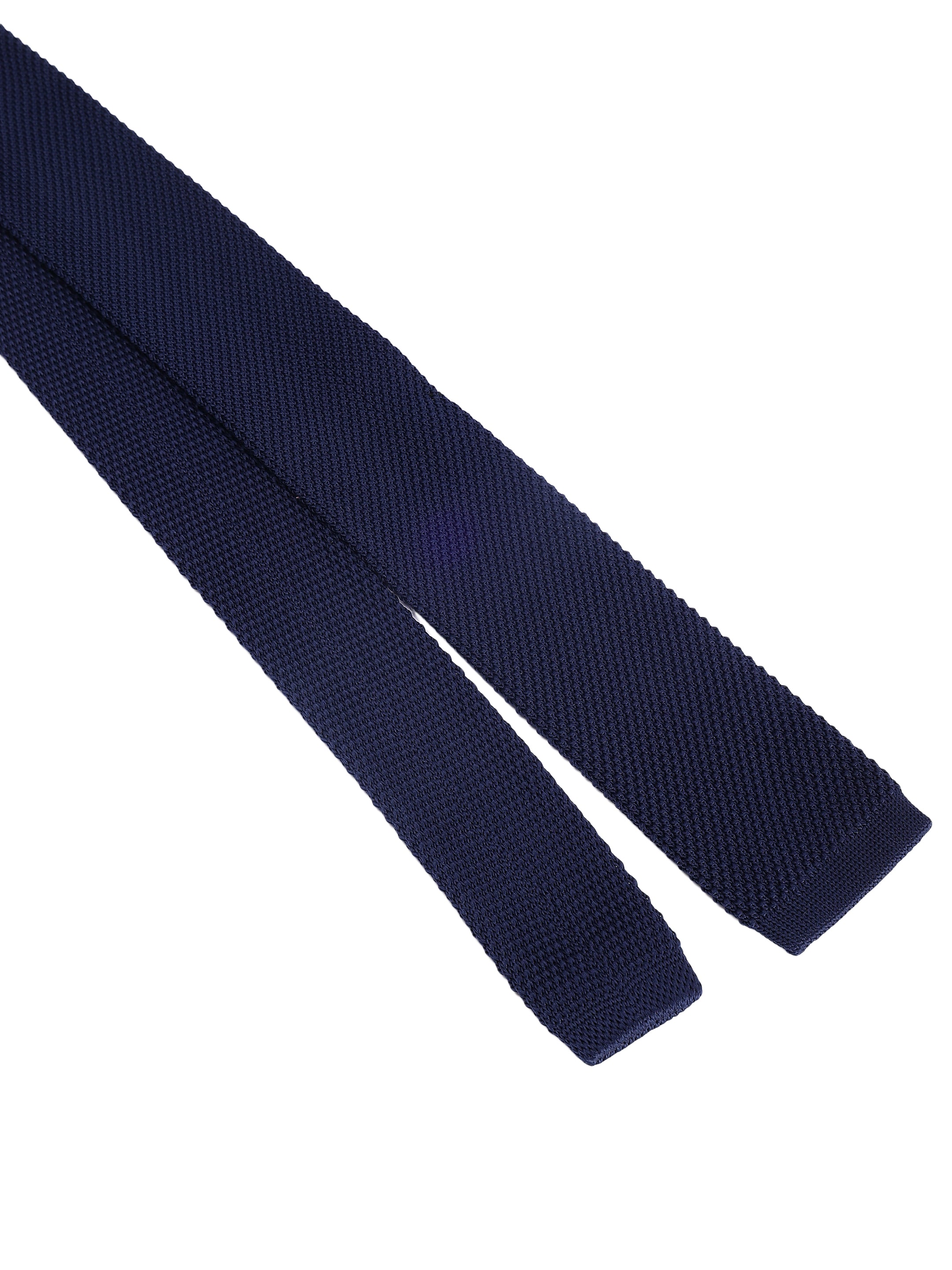 Solid Navy Blue Knitted Necktie