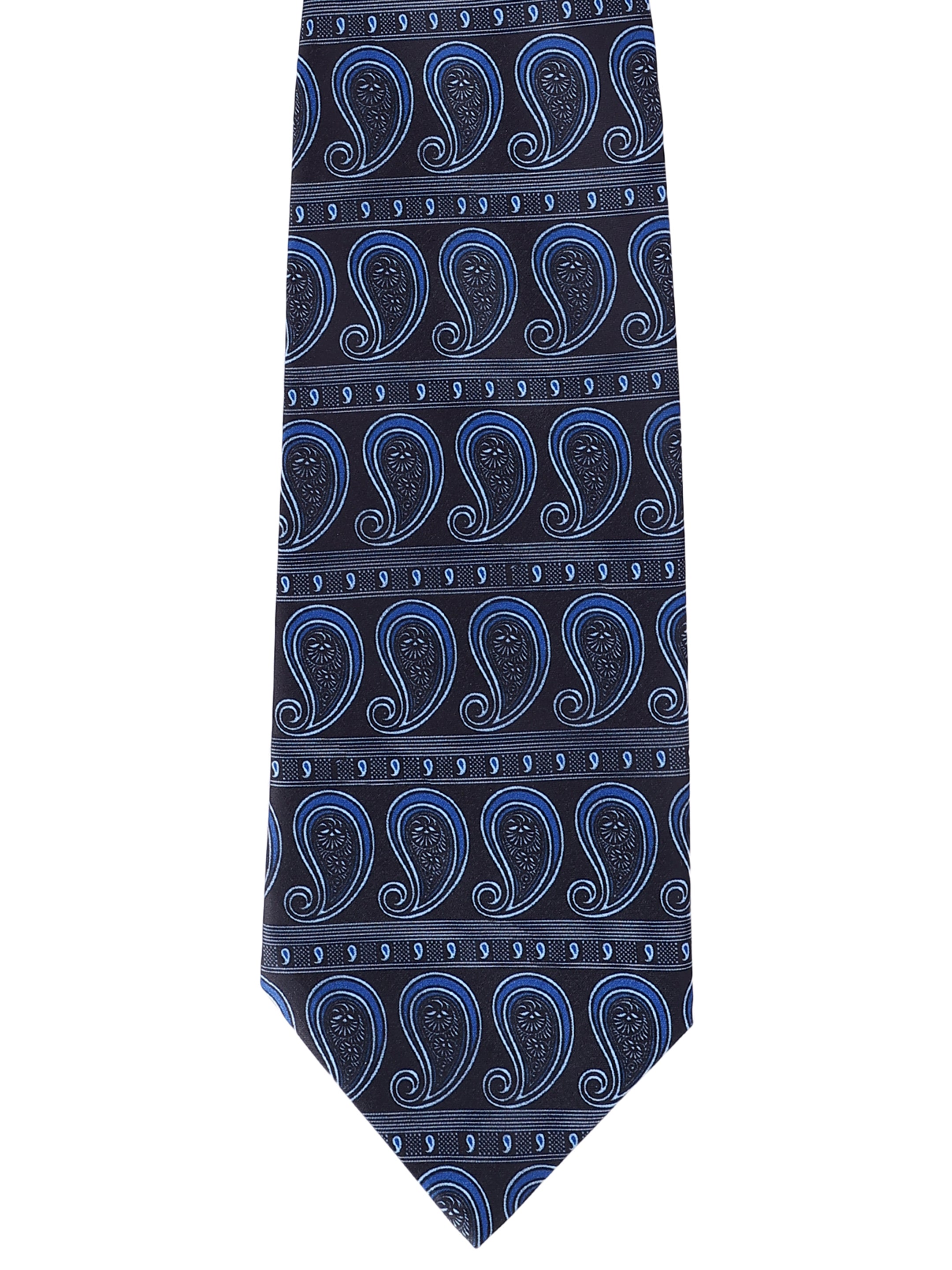 Midnight Black & Blue Paisley Necktie