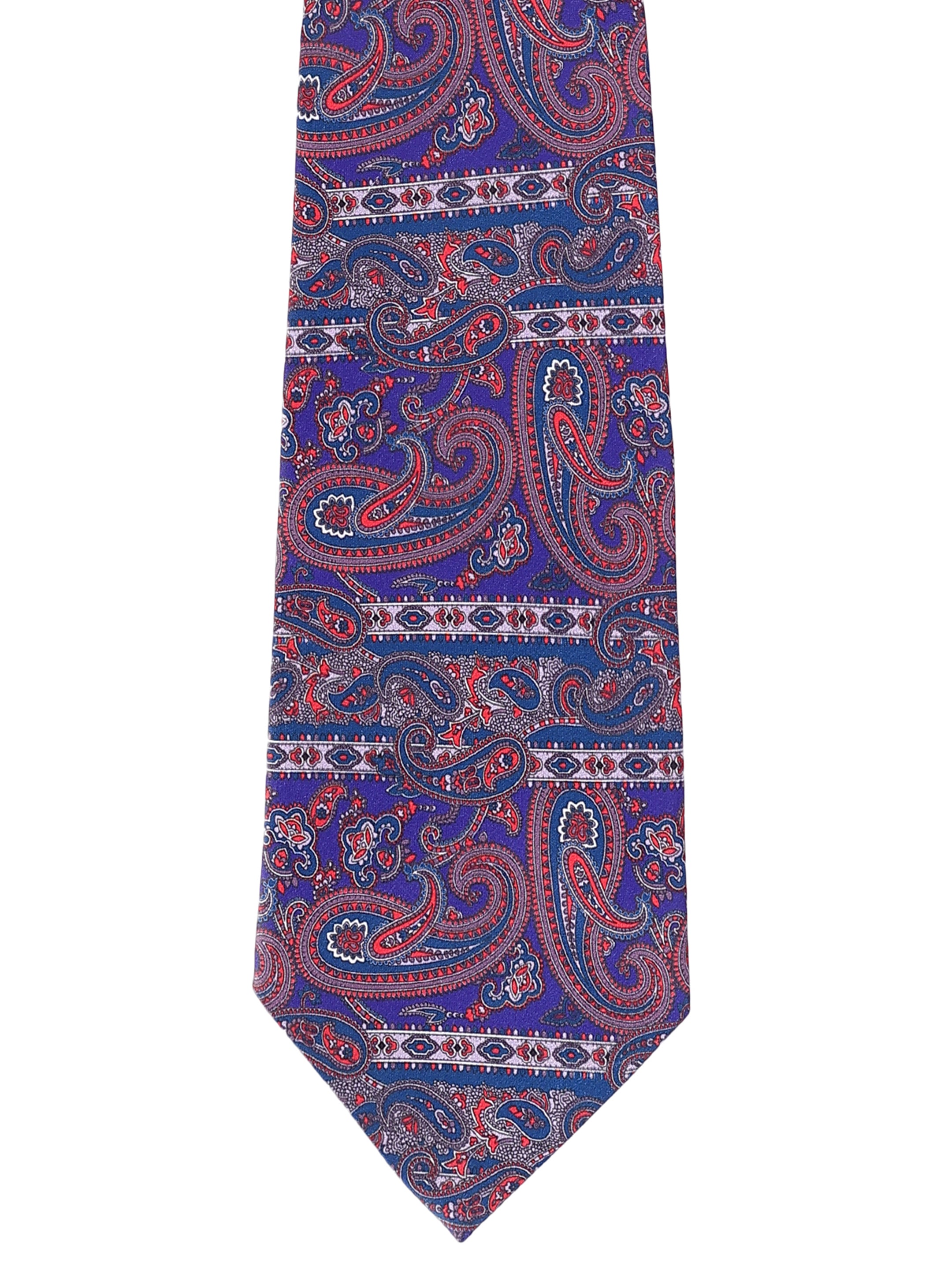 Royal Purple & Crimson Paisley Necktie