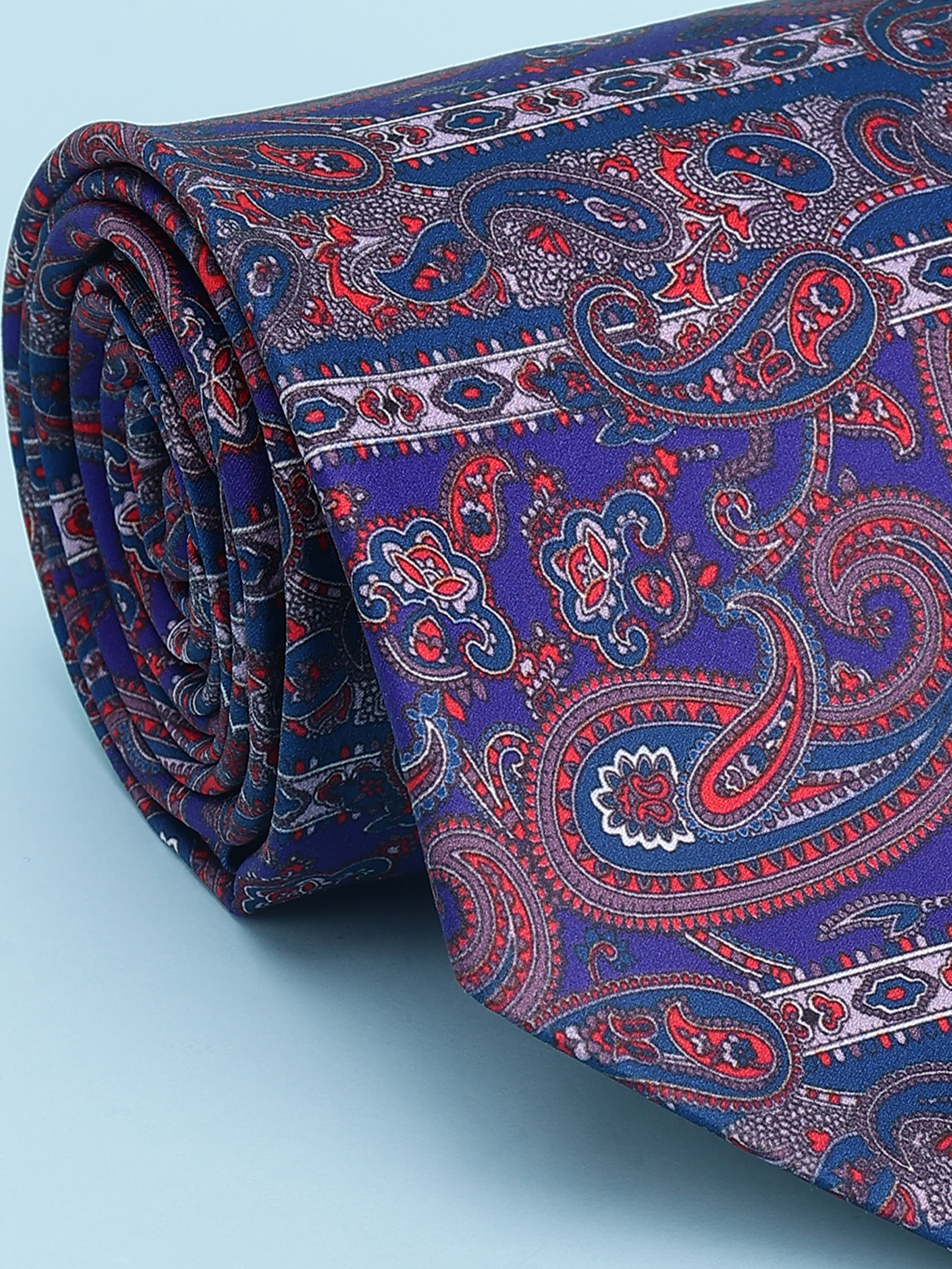 Royal Purple & Crimson Paisley Necktie