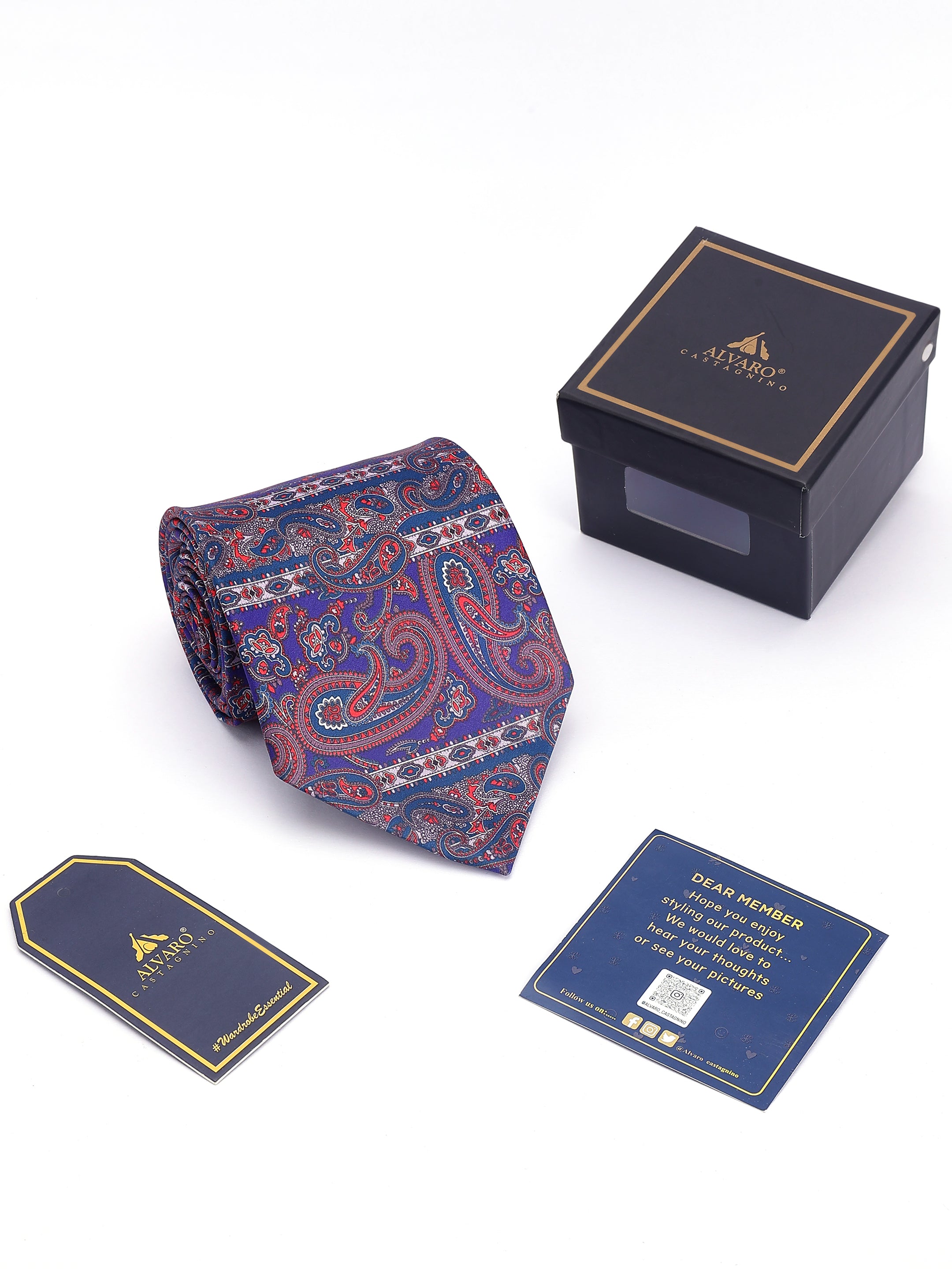 Royal Purple & Crimson Paisley Necktie