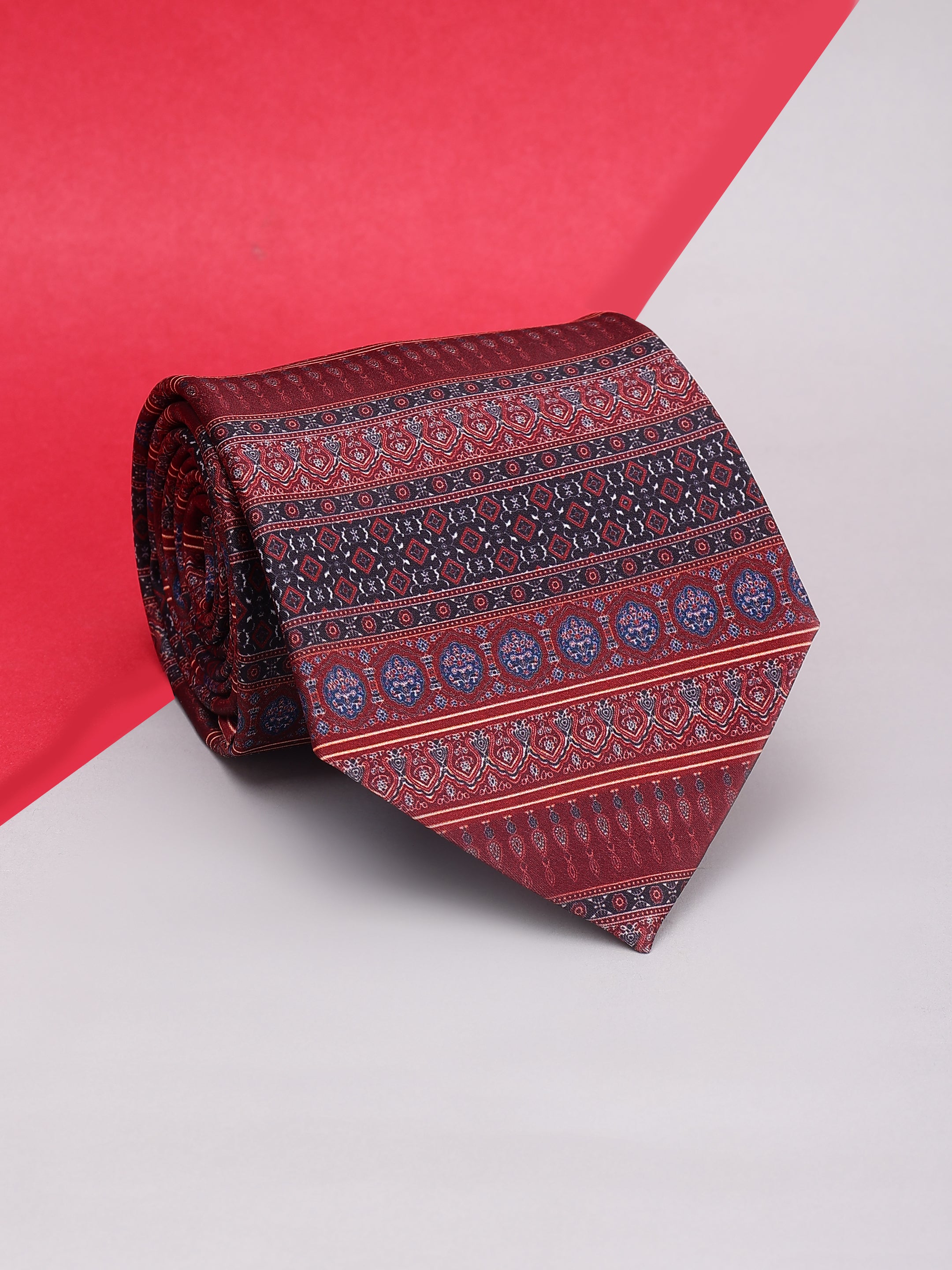 Crimson & Indigo Heritage Tapestry Necktie