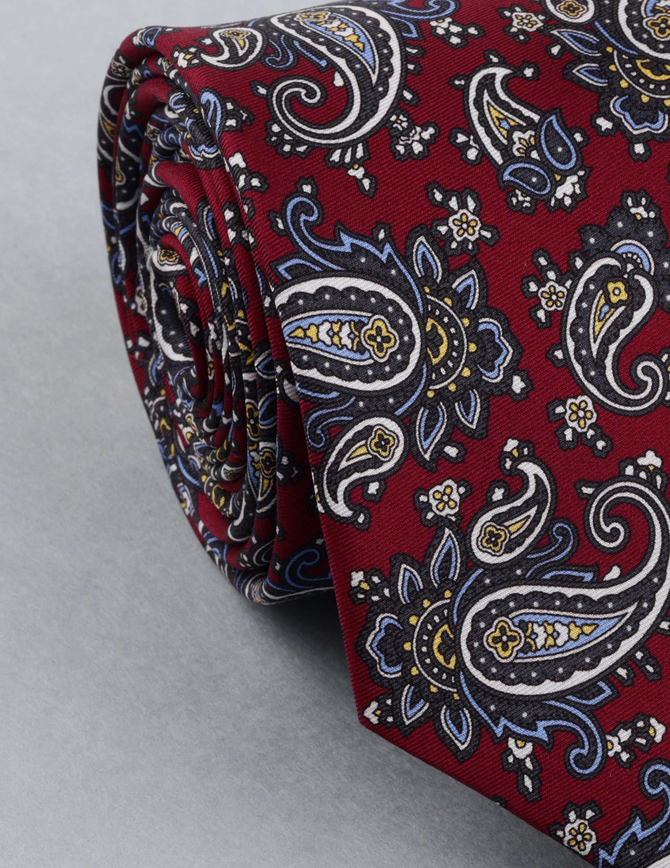 Maroon Paisley Necktie