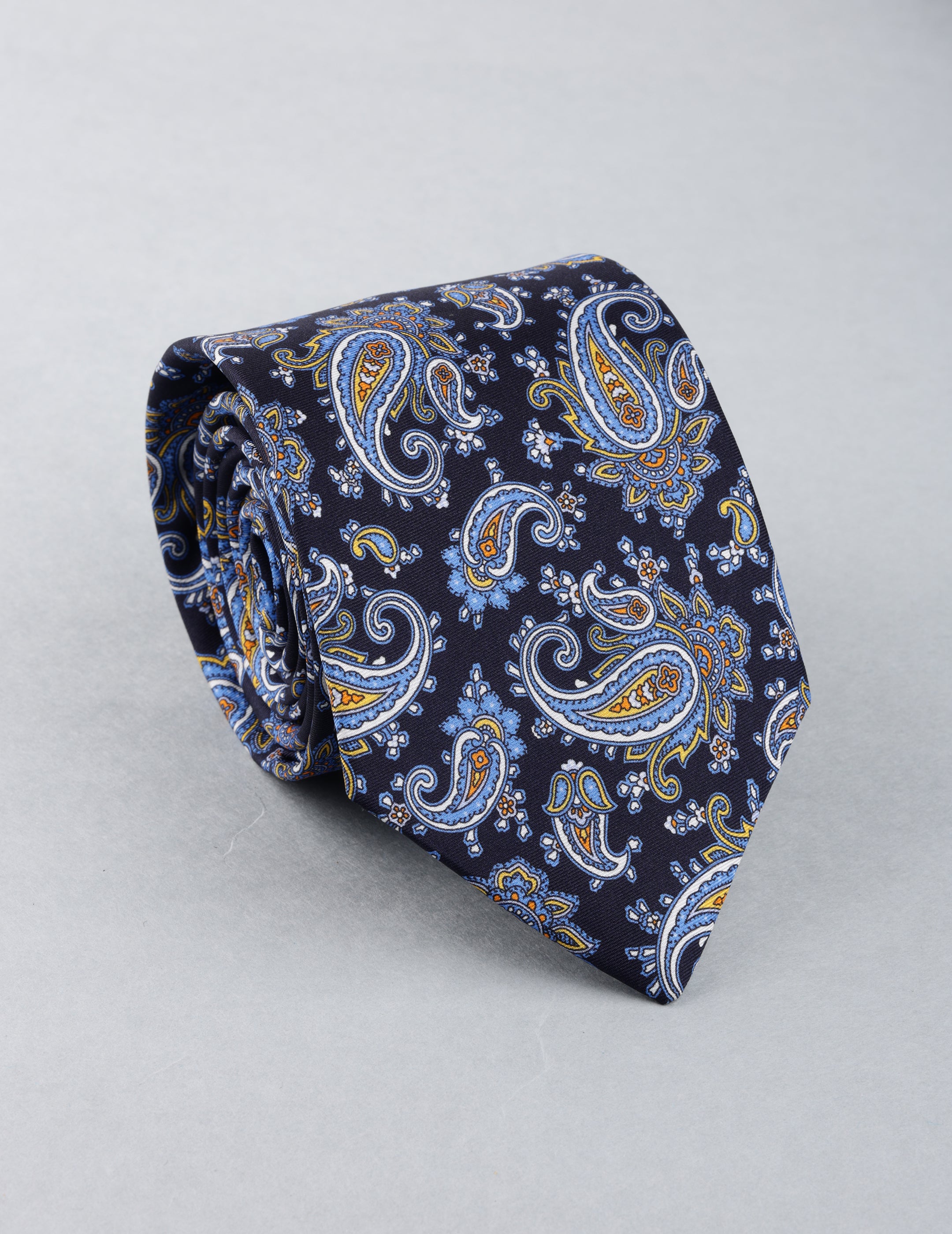 Navy Blue Paisley Necktie