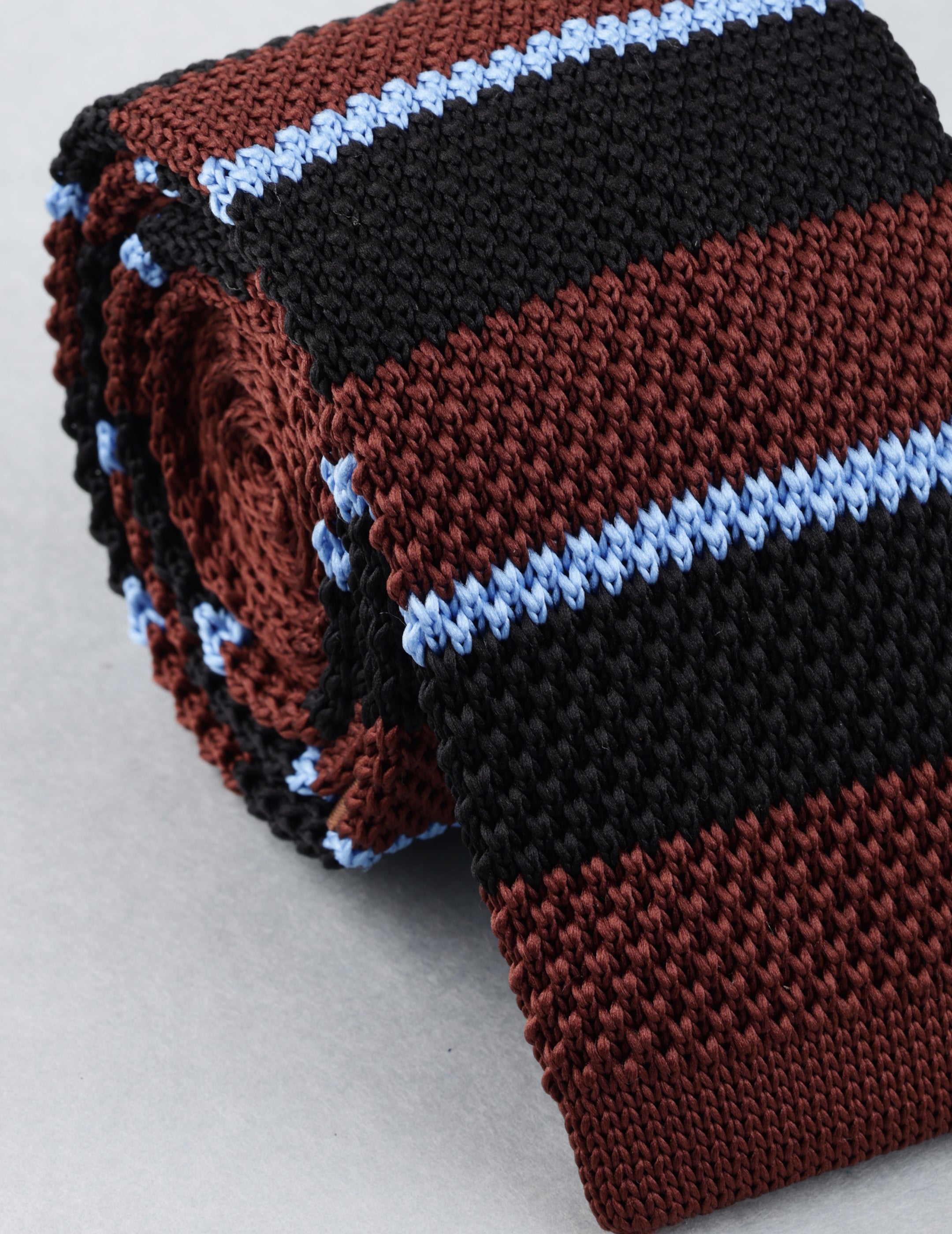Brown & Black Knitted Necktie