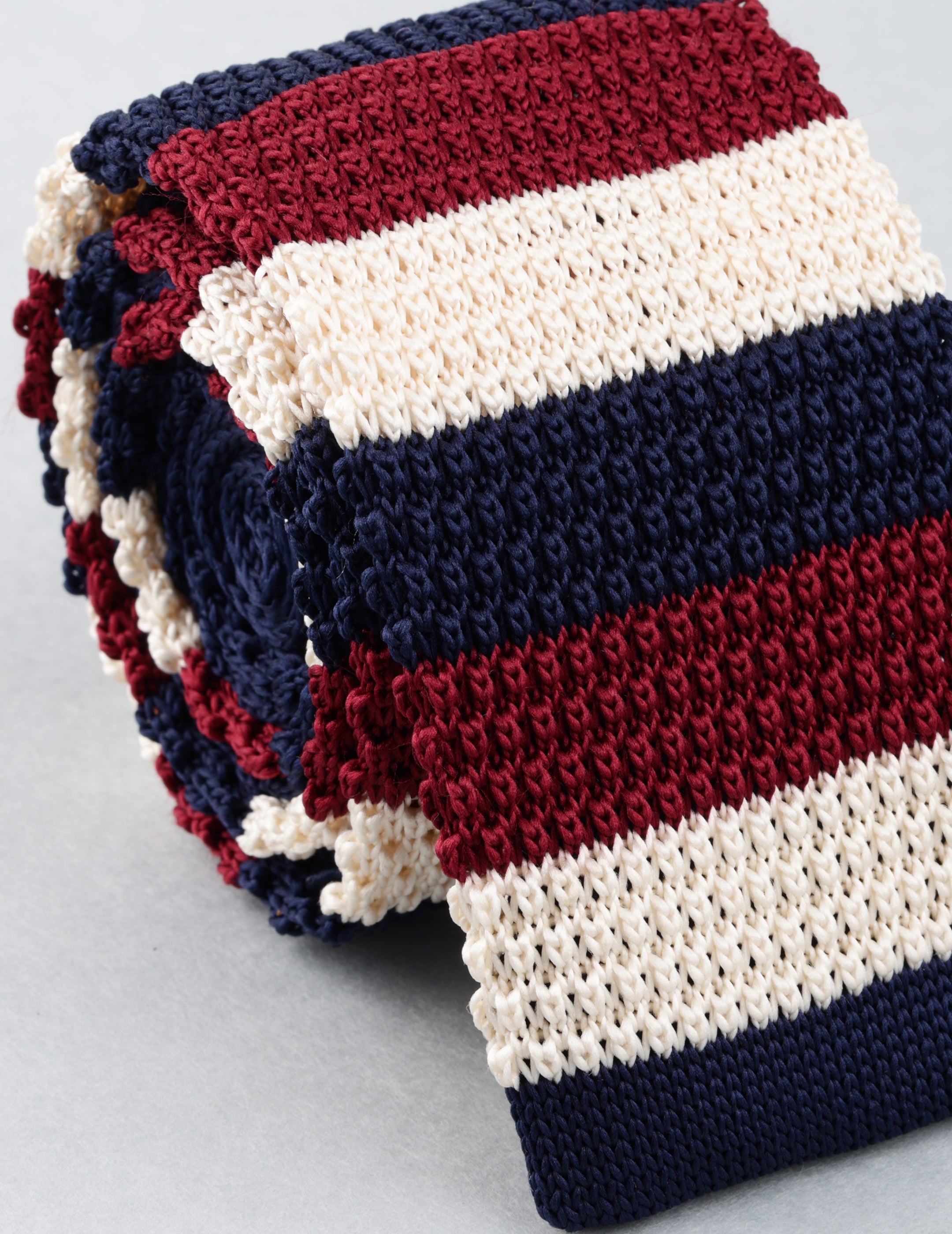 Blue & Red Knitted Necktie