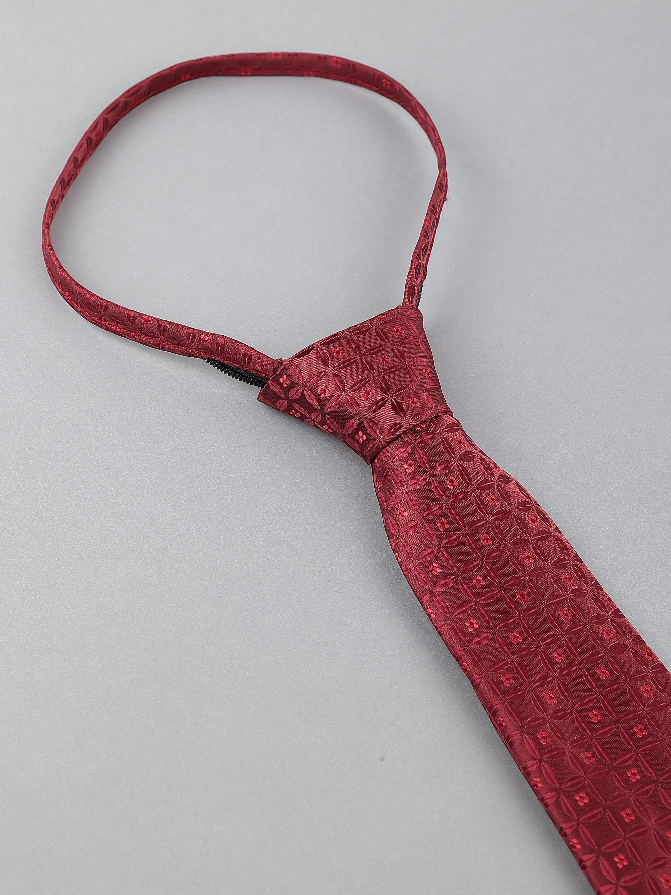 Maroon Tonal Zipper Tie