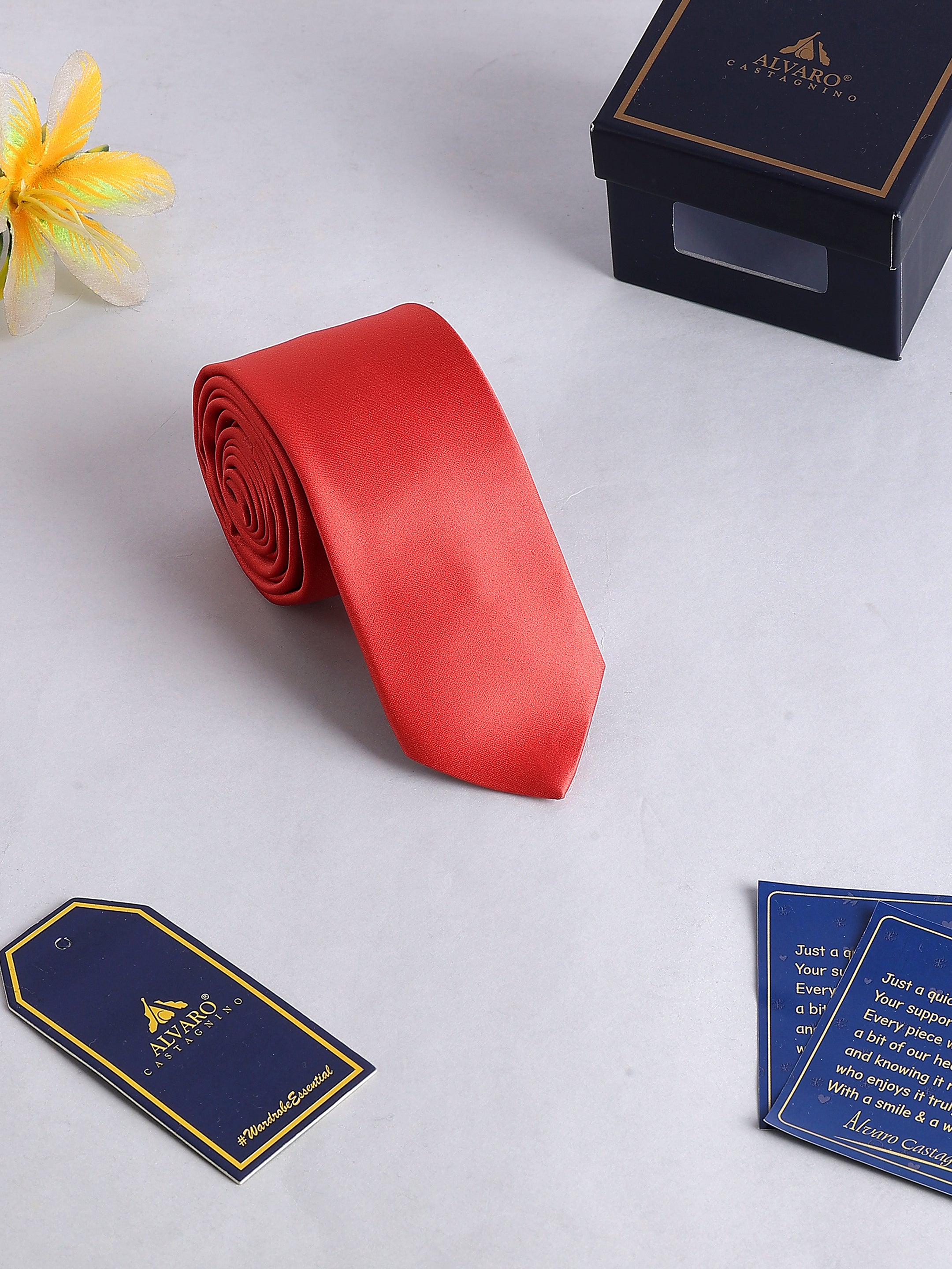 Red Solid Necktie
