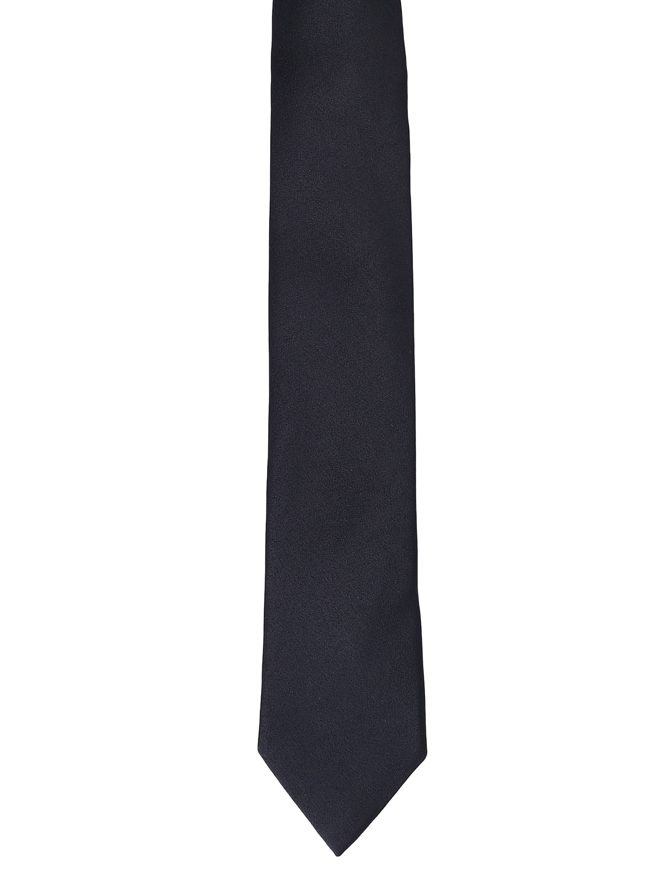 Solid Black Twill Necktie