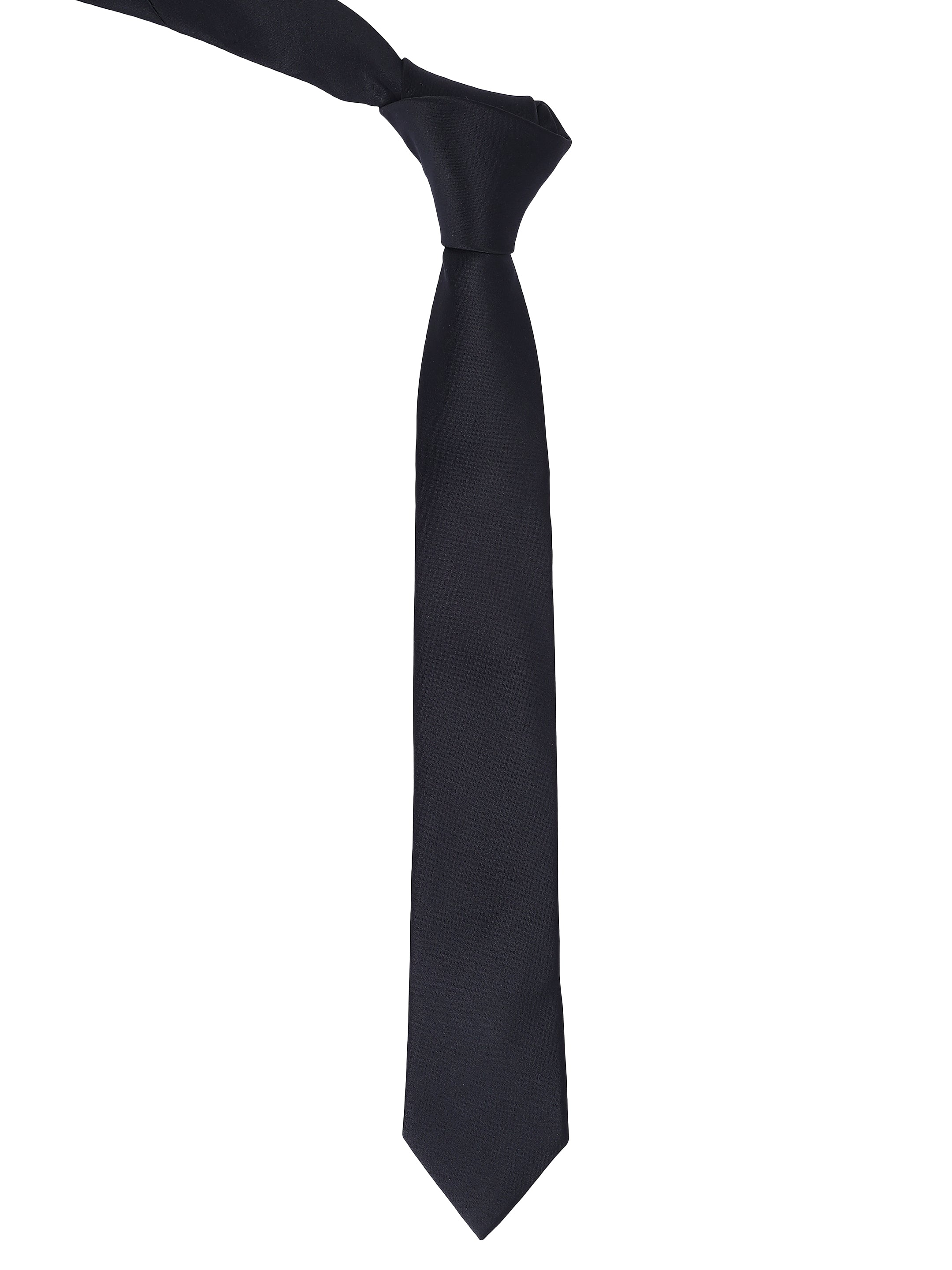 Solid Black Twill Necktie