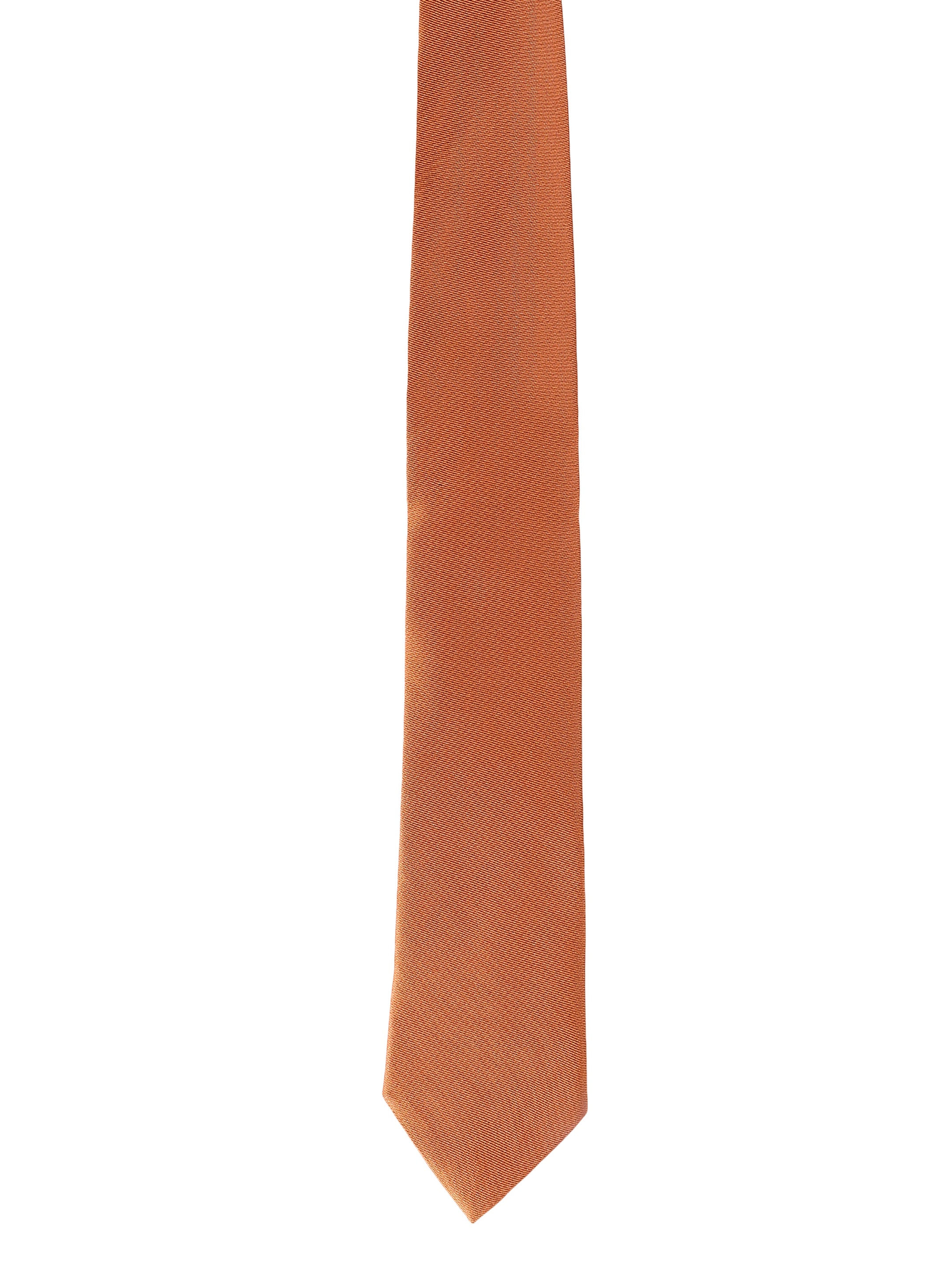Solid Orange Twill Necktie