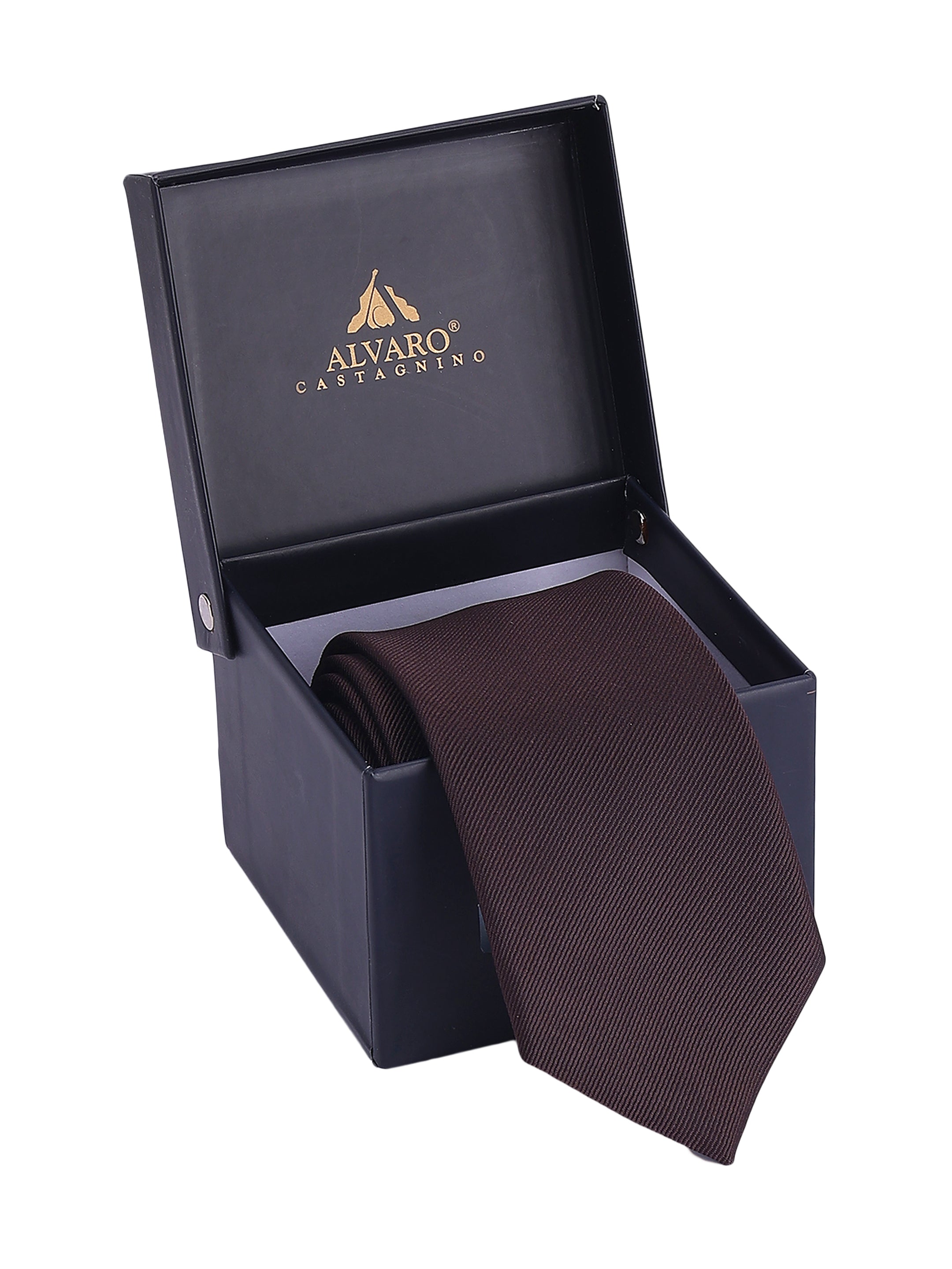 Brown Solid Necktie
