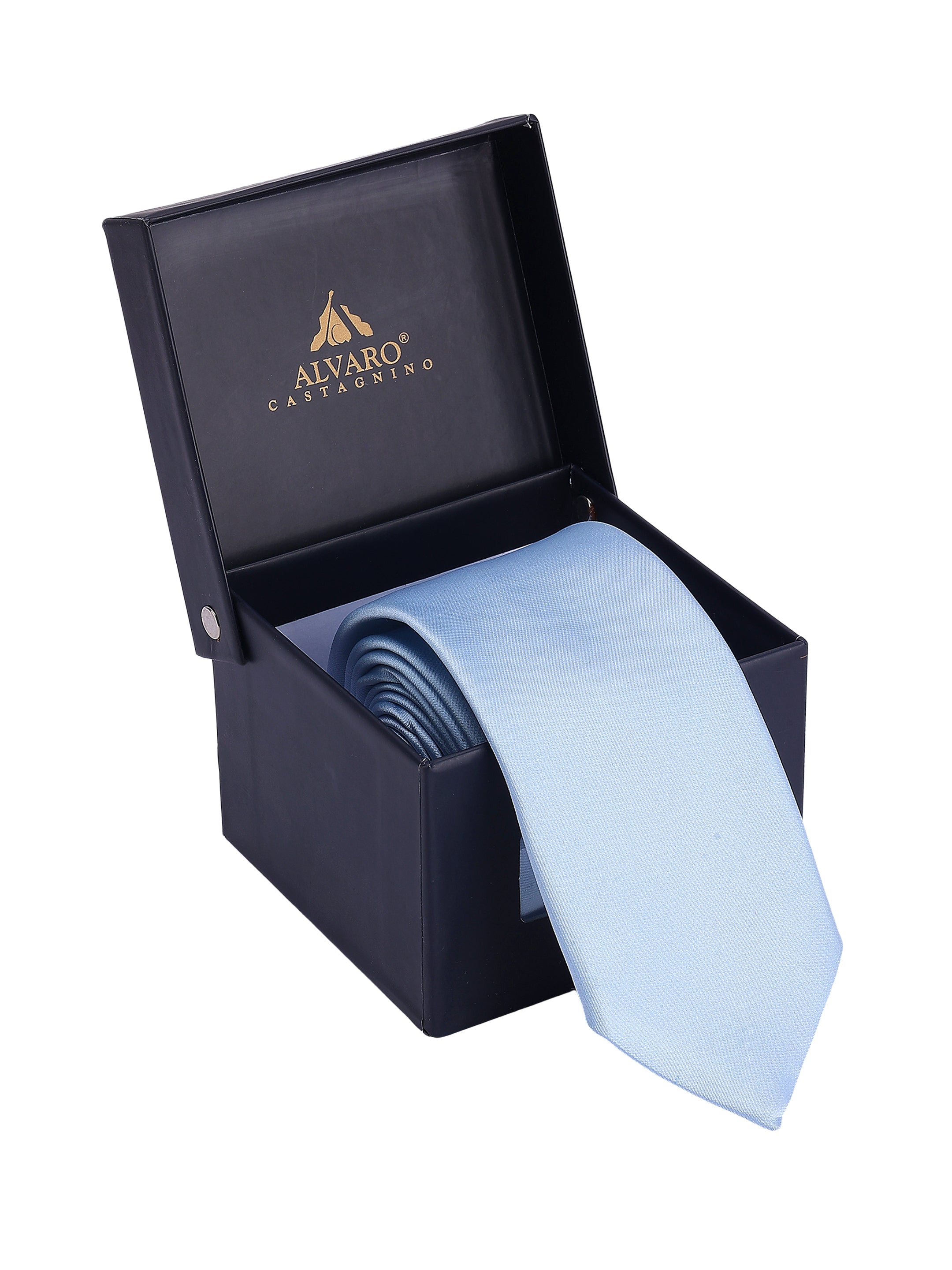 Light Blue Solid Necktie