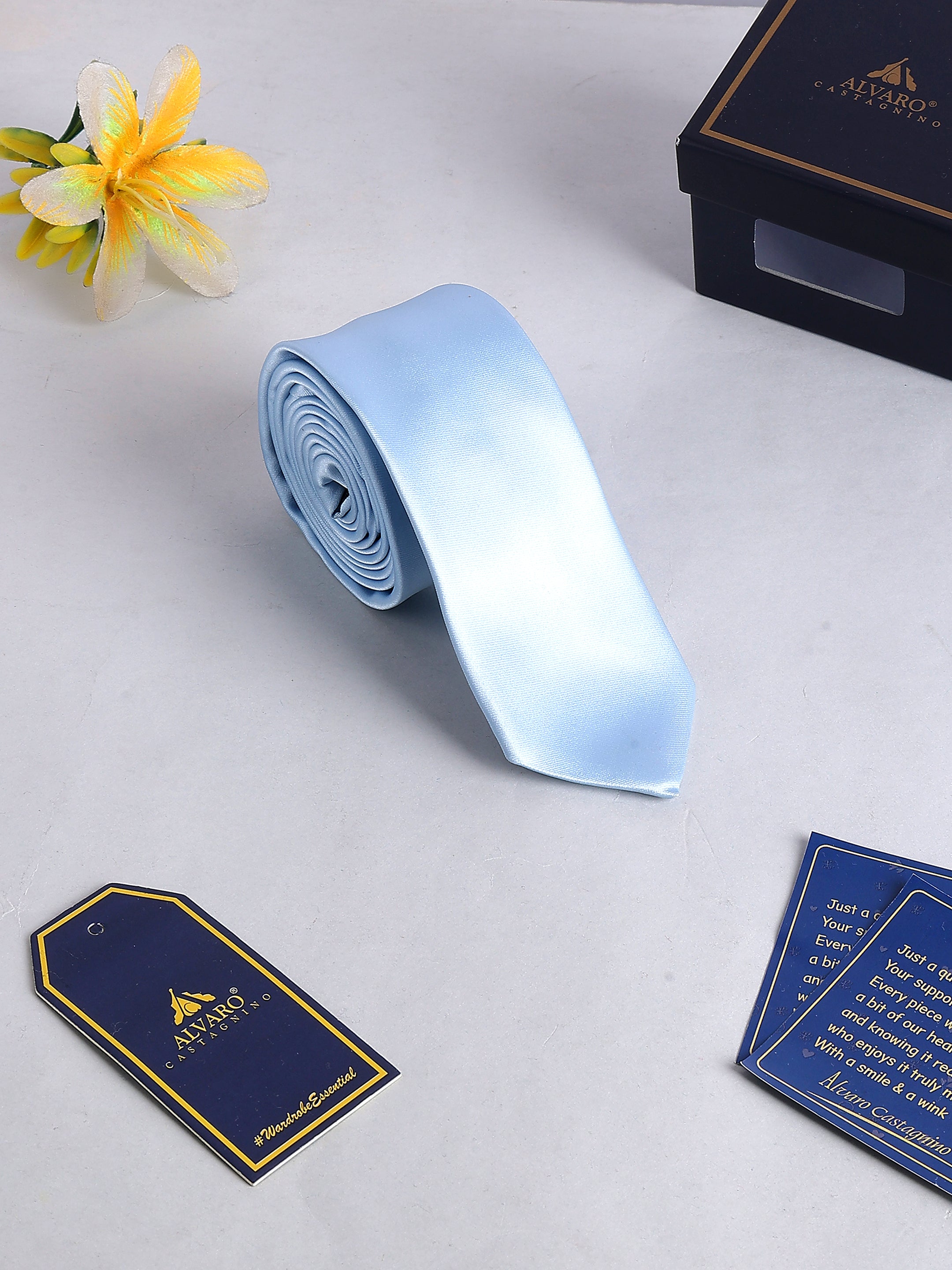 Light Blue Solid Necktie