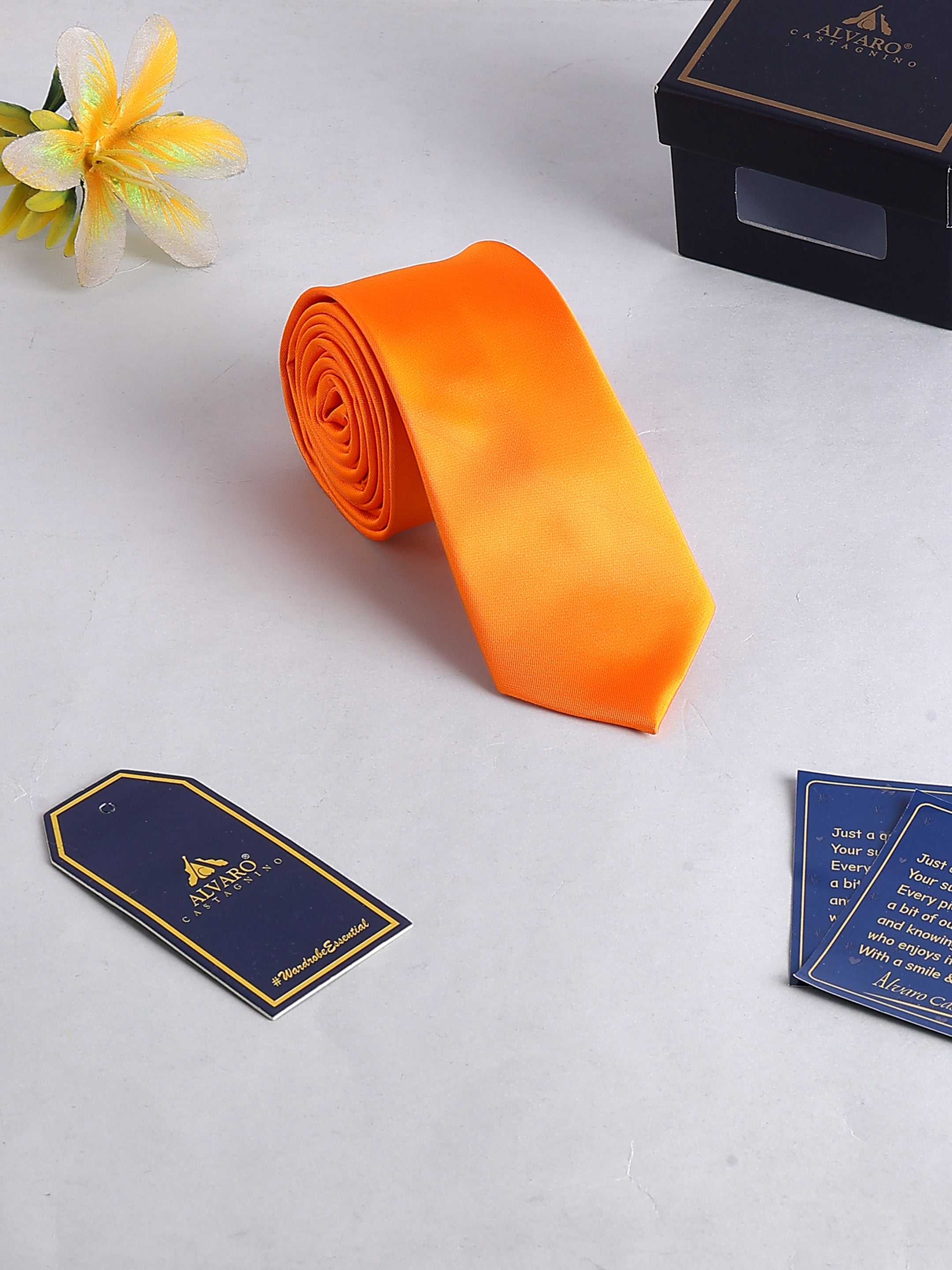 Yellow Solid  Necktie
