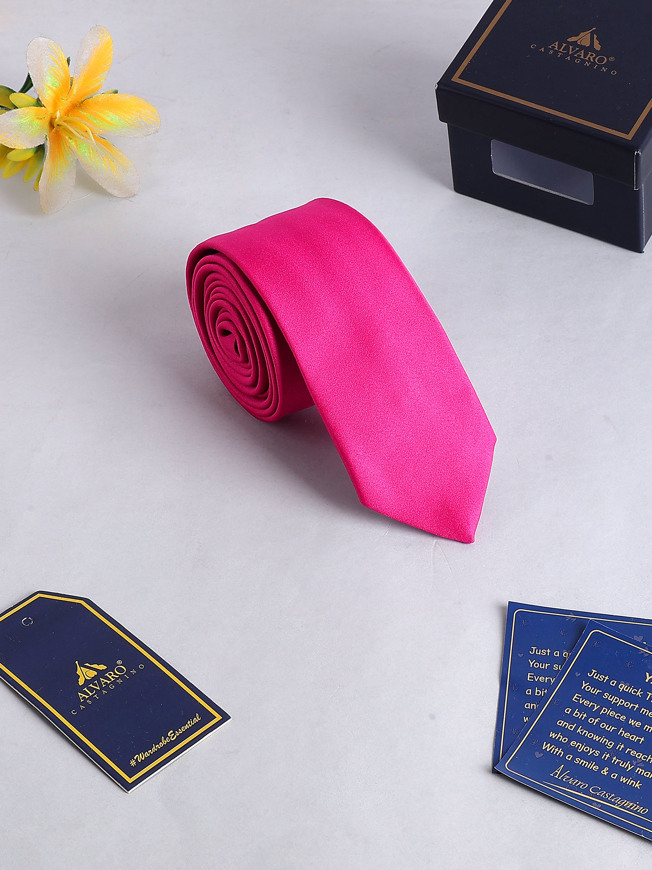 Magenta Solid Necktie