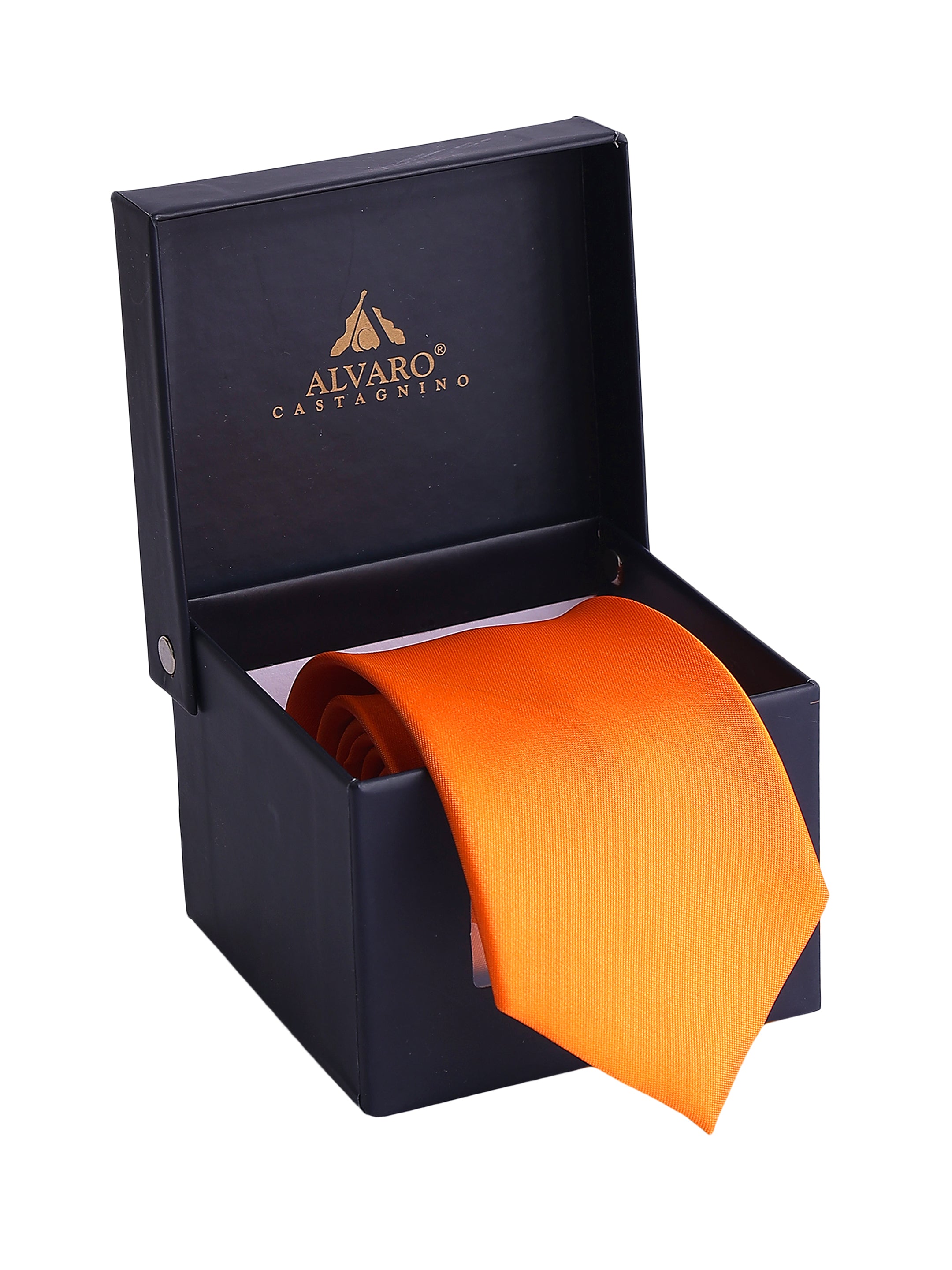 Orange Solid Necktie