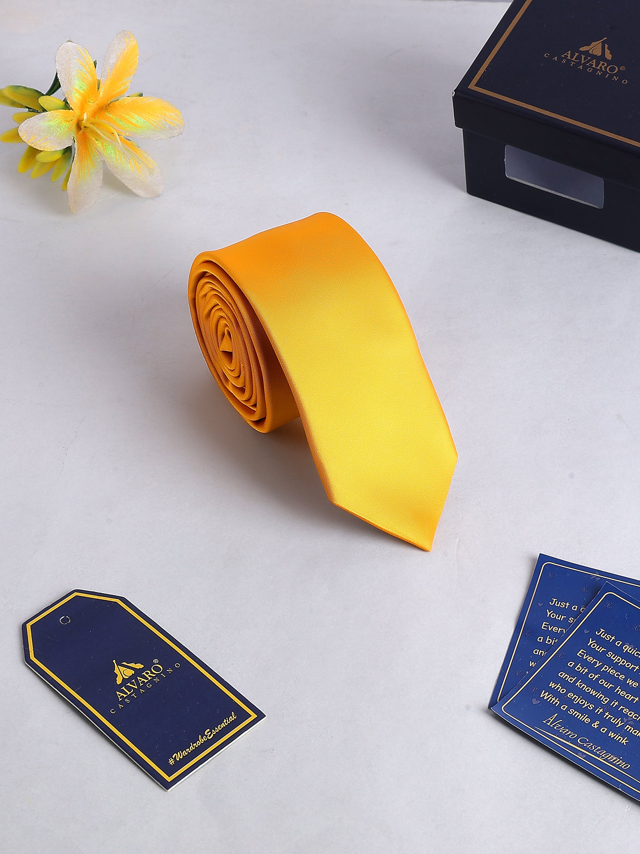 Orange Solid Necktie
