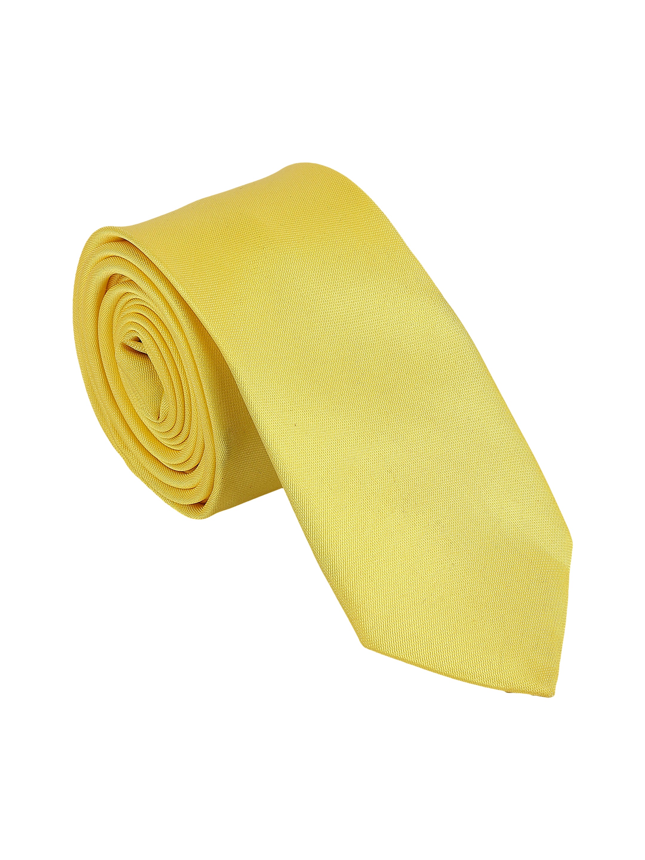 Men's Solid Yellow Necktie