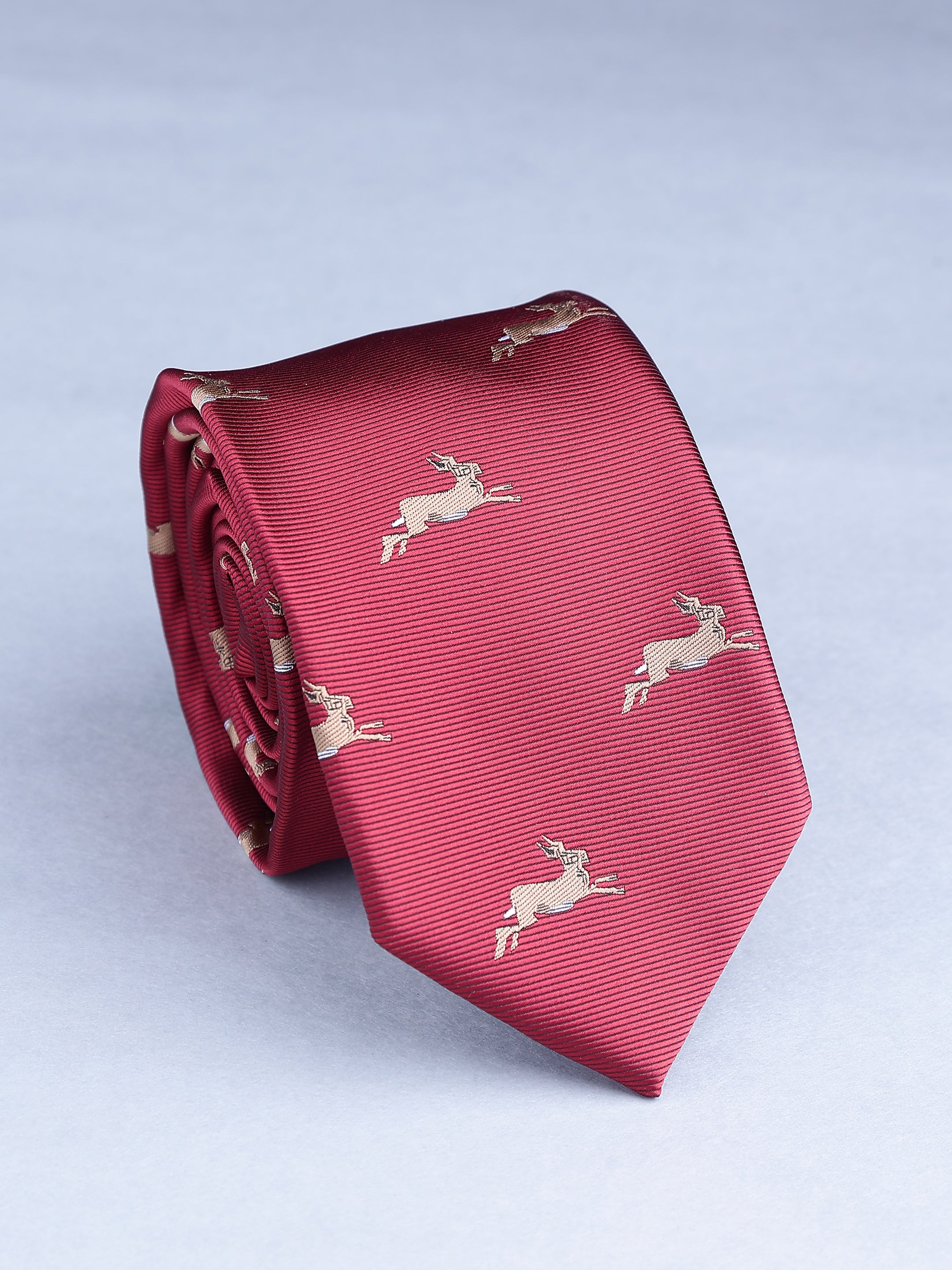 Stag Motif Necktie
