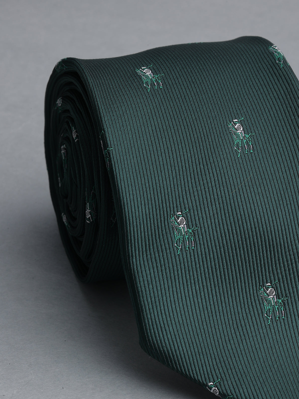 Dark Forest Green Polo Player Necktie